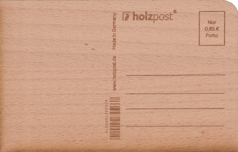 holzpost GmbH Postkarte Holzpostkarte "iBrett - Sie haben 1 neue persönliche Nachricht"