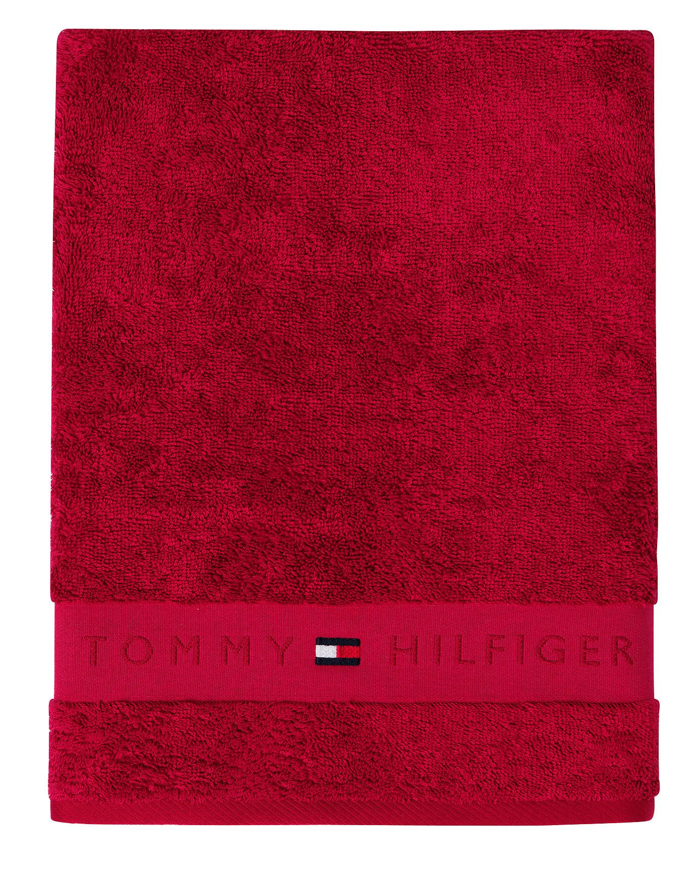 #1 Topseller Handtücher Tommy Hilfiger Handtuch LEGEND, Red, Baumwolle (1-St)