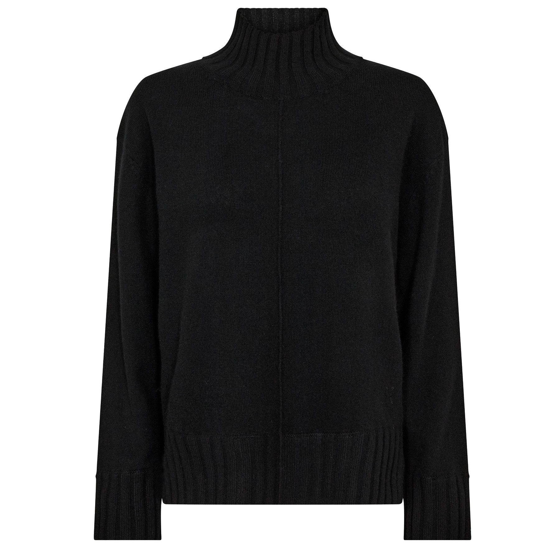 Mos Mosh Strick MOS MOSH Rollkragenpullover AIMA mit Kaschmir - Black