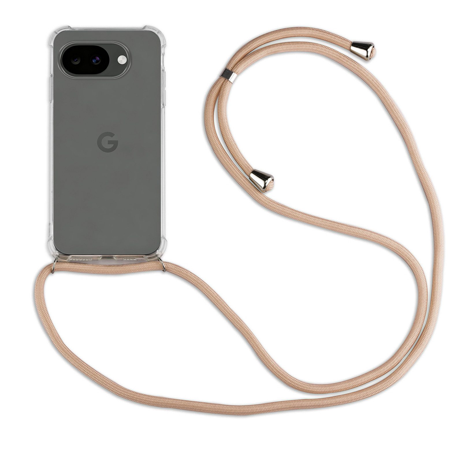 betterfon Handykette für Google Pixel 10a - Hülle mit Band zum Umhängen Handyhülle Beige, Premium-Panzerung – stoßfest, kratzresistent & passgenau