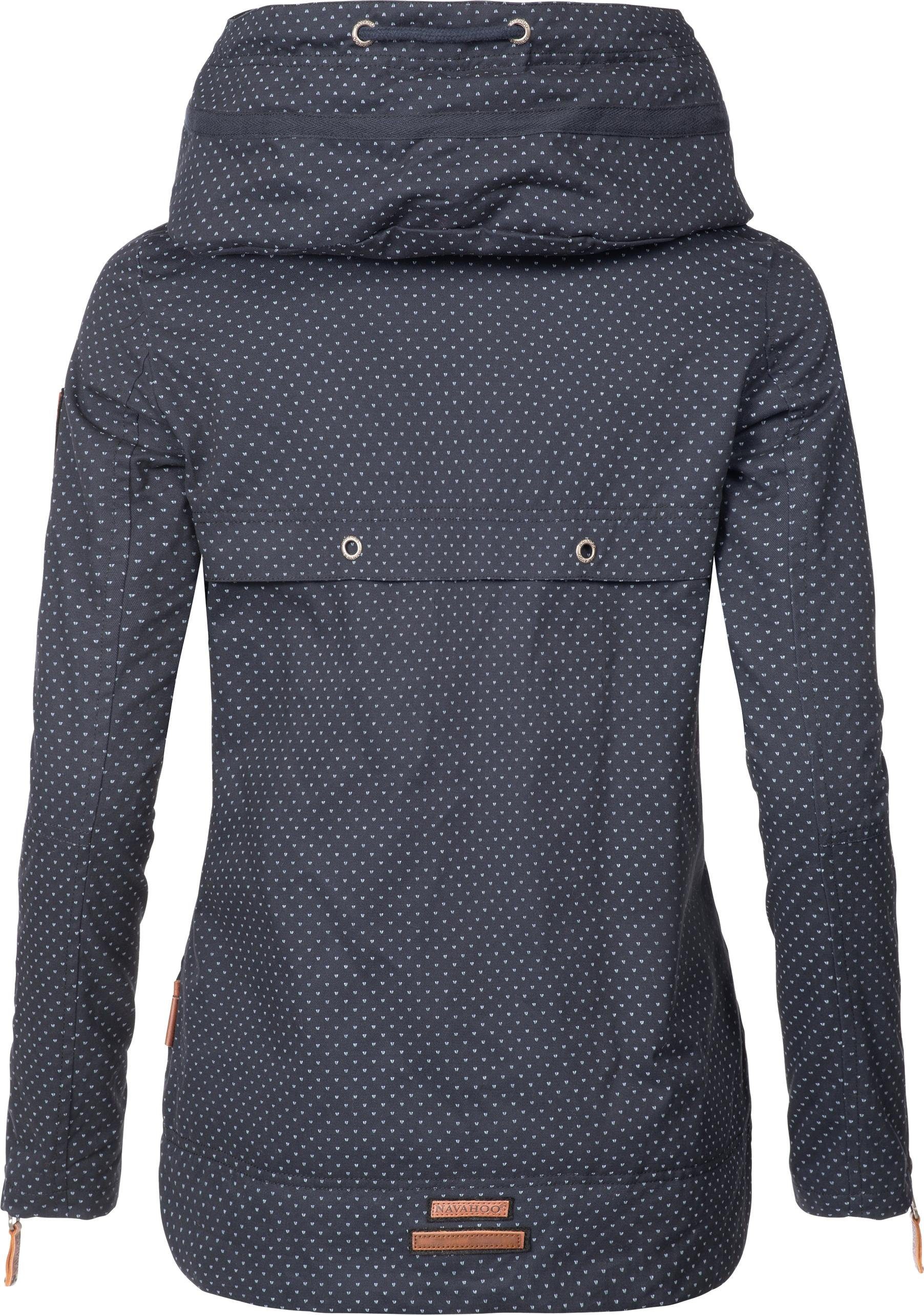 Navahoo Outdoorjacke Wekoo moderner Damen Übergangsparka aus Baumwolle mit Kapuze