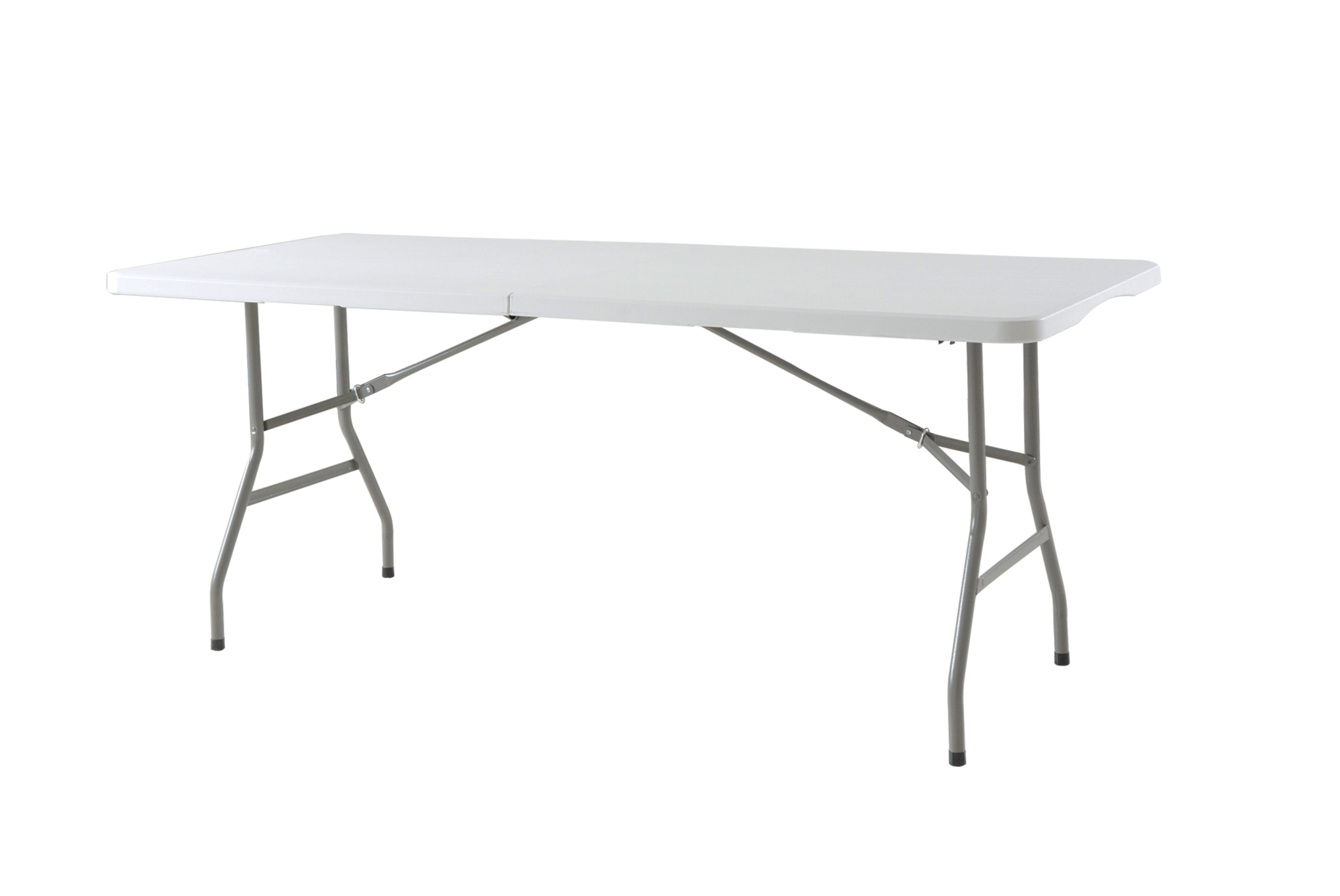 Greemotion Campingtisch [San Remo] Bierzelttisch Grau Kunststoff 180x74x74 cm, klappbar