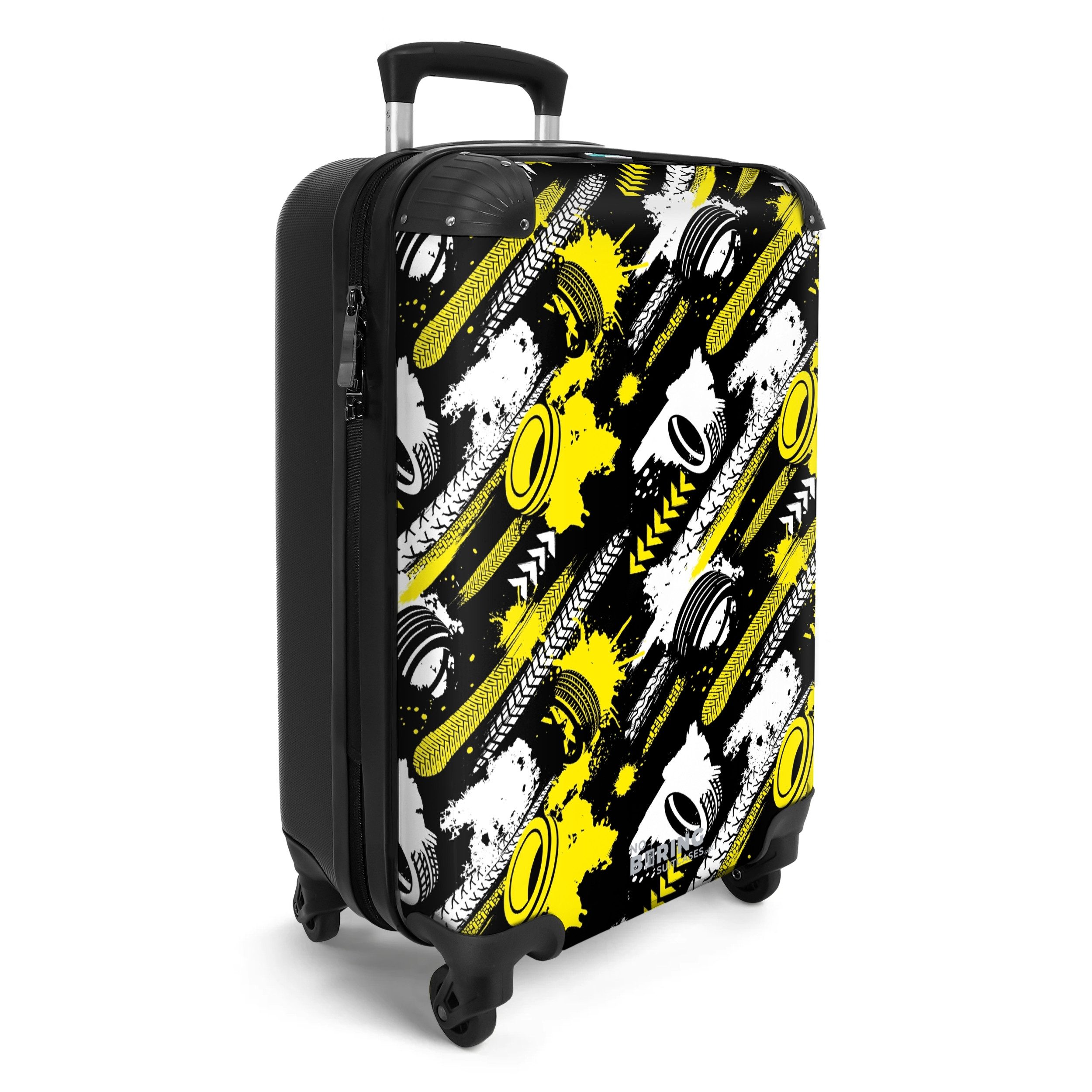 NoBoringSuitcases.com© Hartschalen-Trolley Muster aus gelben und günstig online kaufen