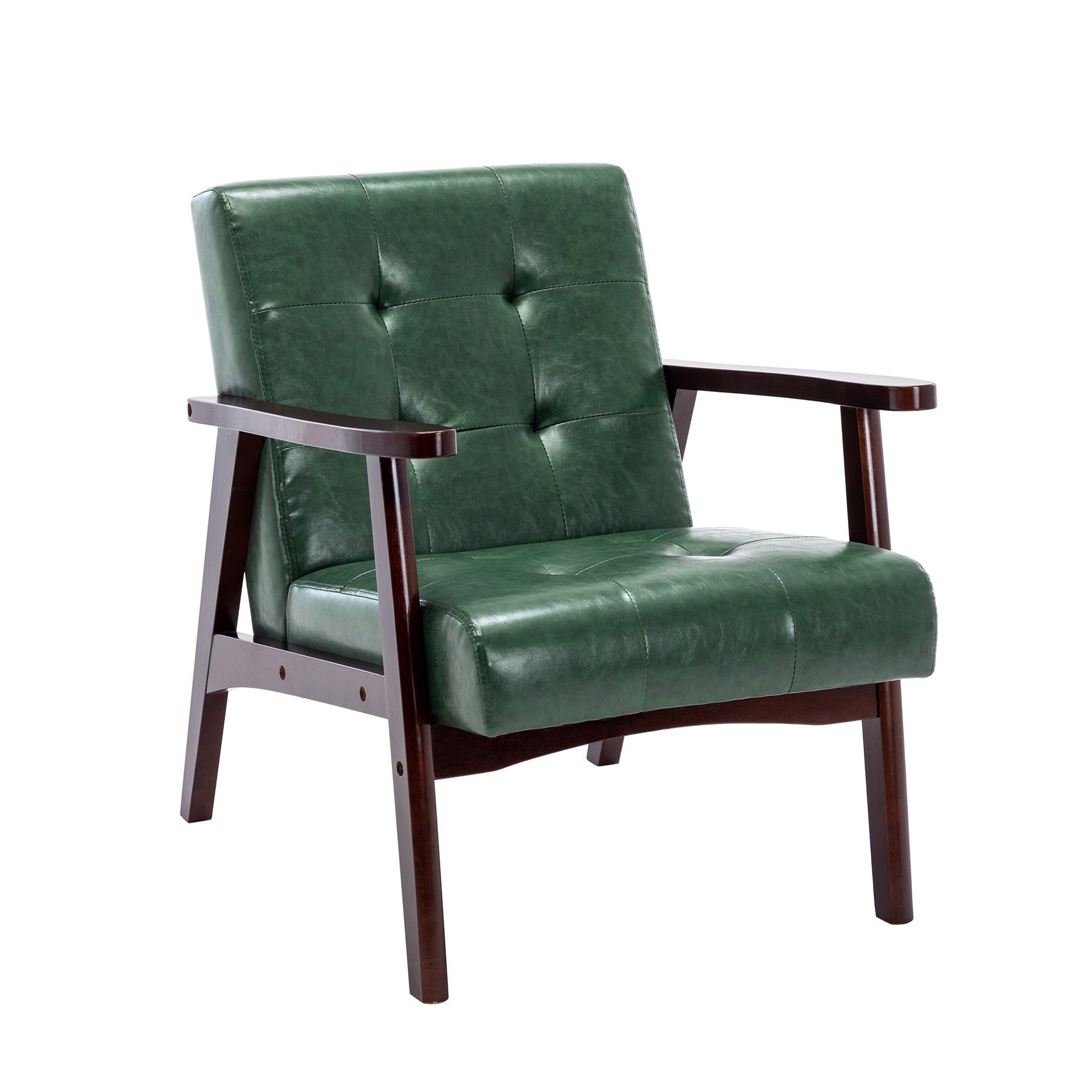 HomeMiYN Loungesessel Retro Holzsessel Loungesessel Polsterstuhl günstig online kaufen