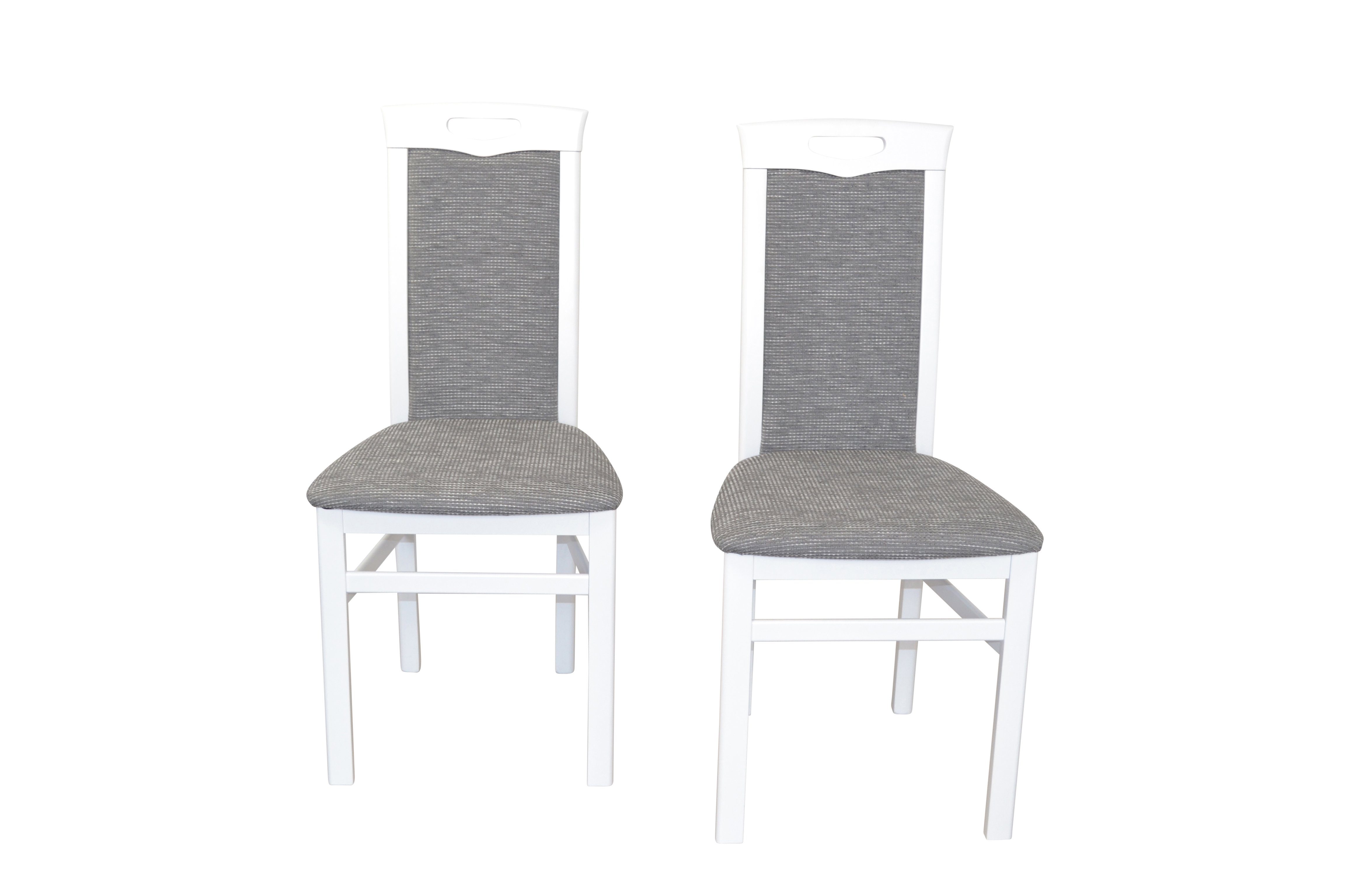 moebel-direkt-online Esszimmerstuhl Doris (2 St), im 2er-Set (2 Stück) weiß/grau | Stühle