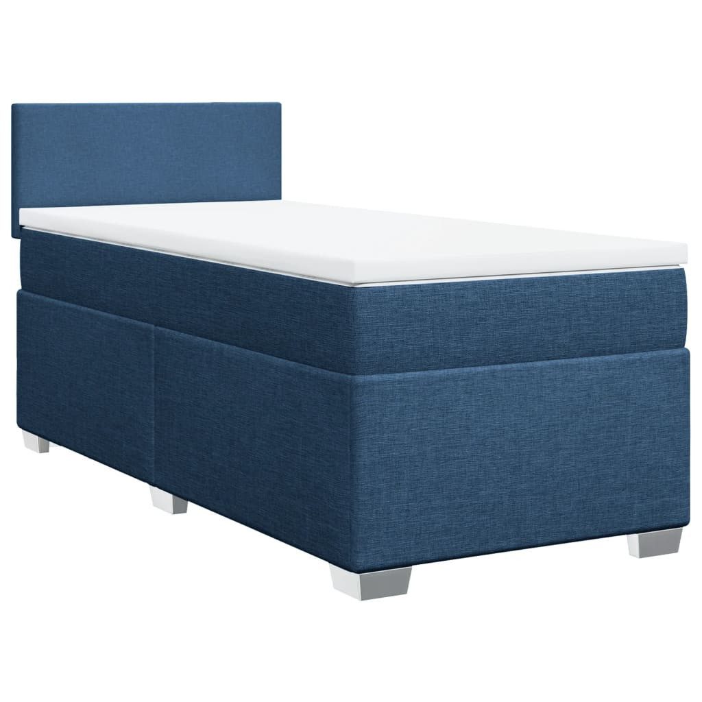 vidaXL Bett Boxspringbett mit Matratze Blau günstig online kaufen