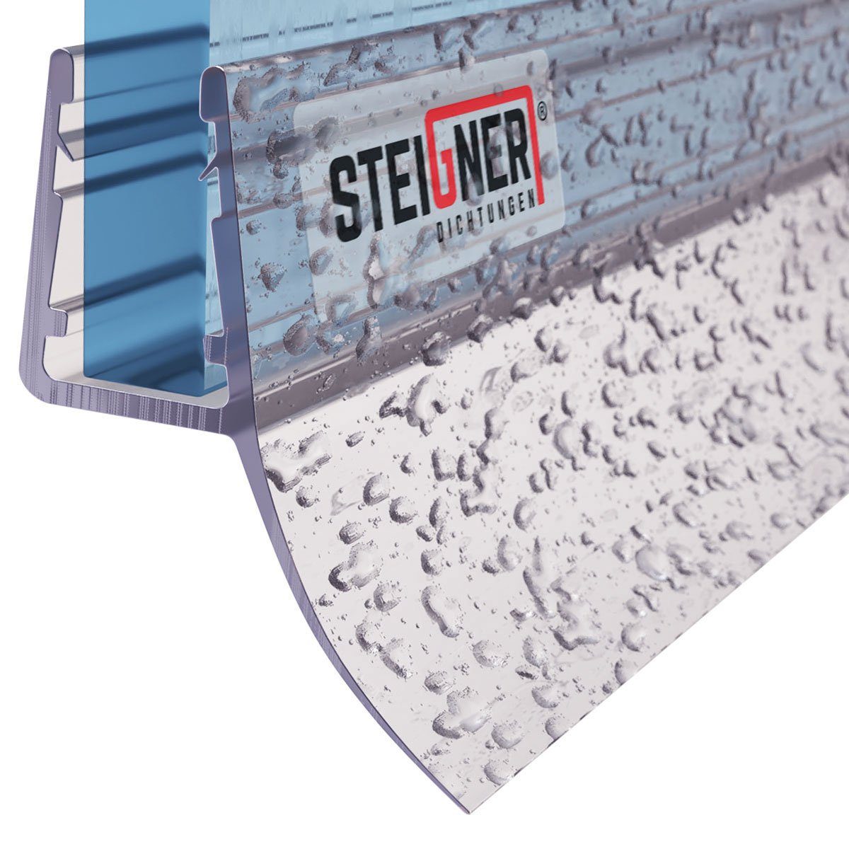 STEIGNER Duschdichtung 30cm Gerade PVC Ersatzdichtung für Dusche, L: 30 cm, (1 Stück Packung, Einzeldichtung), Glasstärke 6/7/ 8 mm Model: UK12