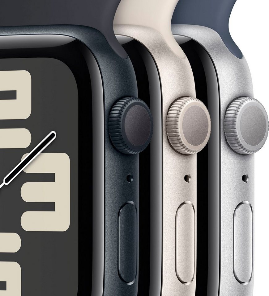 Apple Watch SE GPS 40 mm Aluminium + Cellular S/M Smartwatch (4 cm/1,57 Zoll,  Watch OS 10), Sport Band