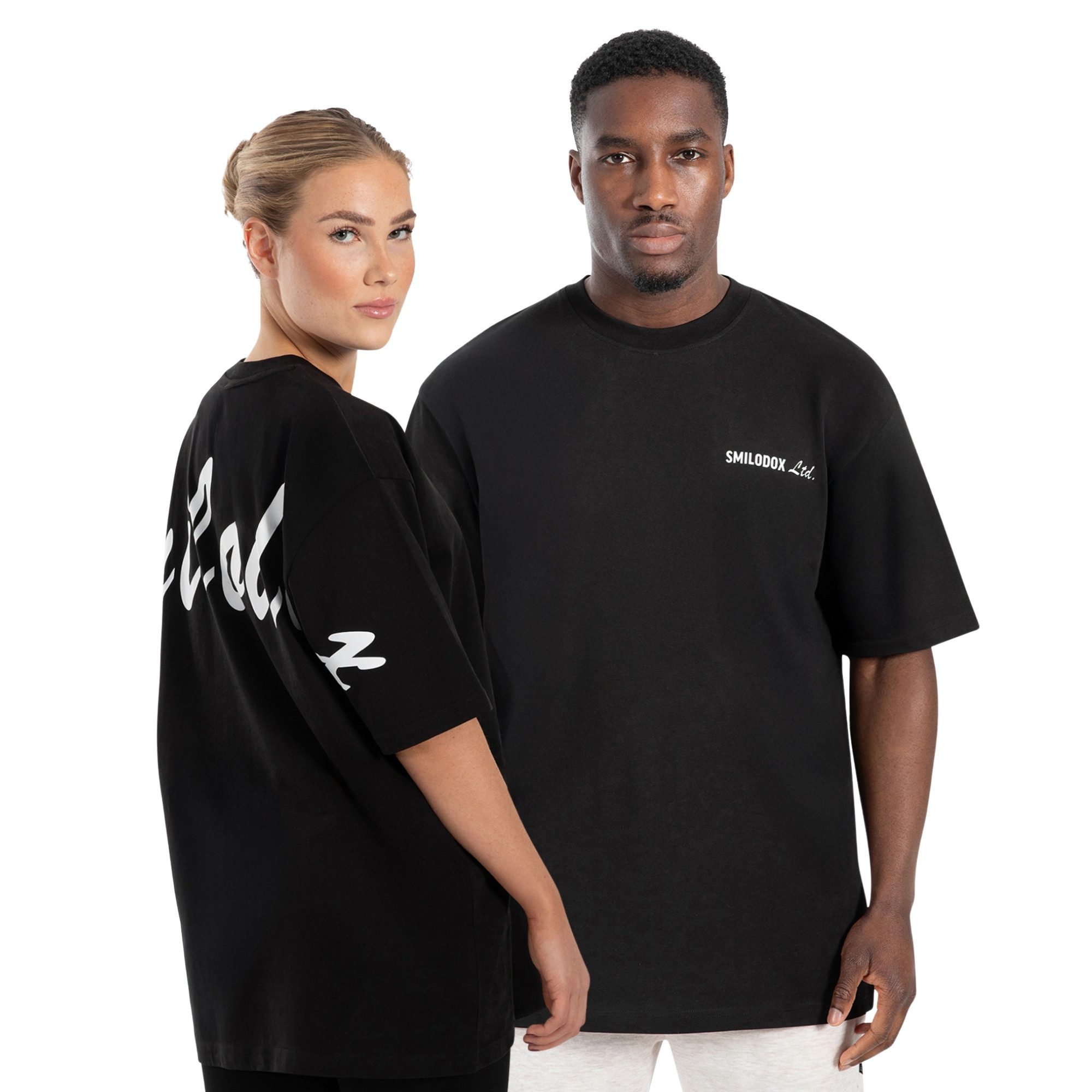 Smilodox T-Shirt Unisex Liquid Brail, Oversize Shirt großes Logo-Print, 100 günstig online kaufen