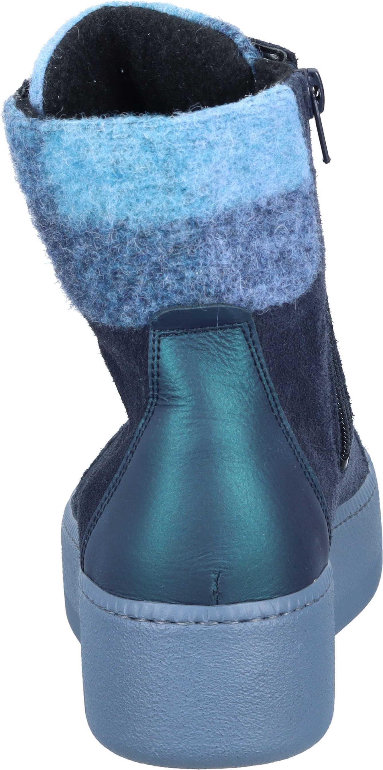 Waldläufer Stiefeletten Schnürschuh aus Veloursleder