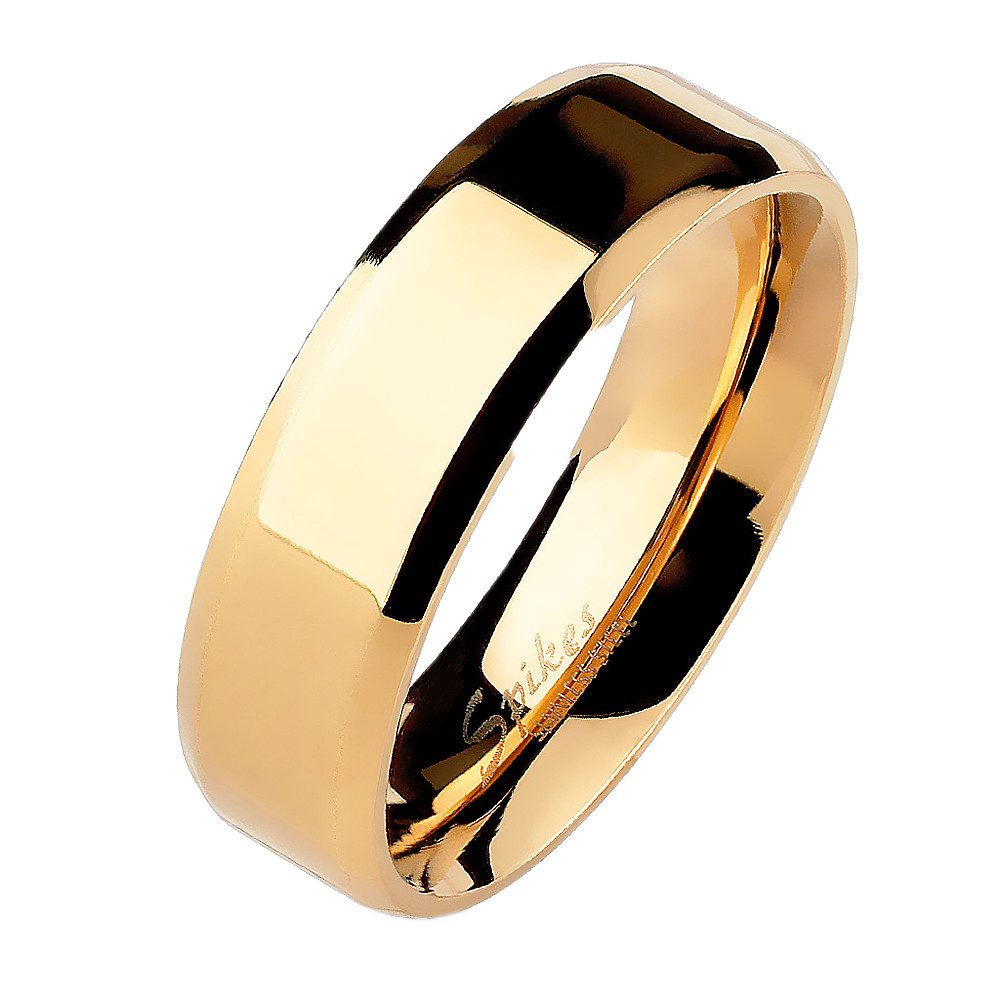 Fingerring Herren & Damen Ring Edelstahl Roségold Größe 59 (18.8) Breit 6mm