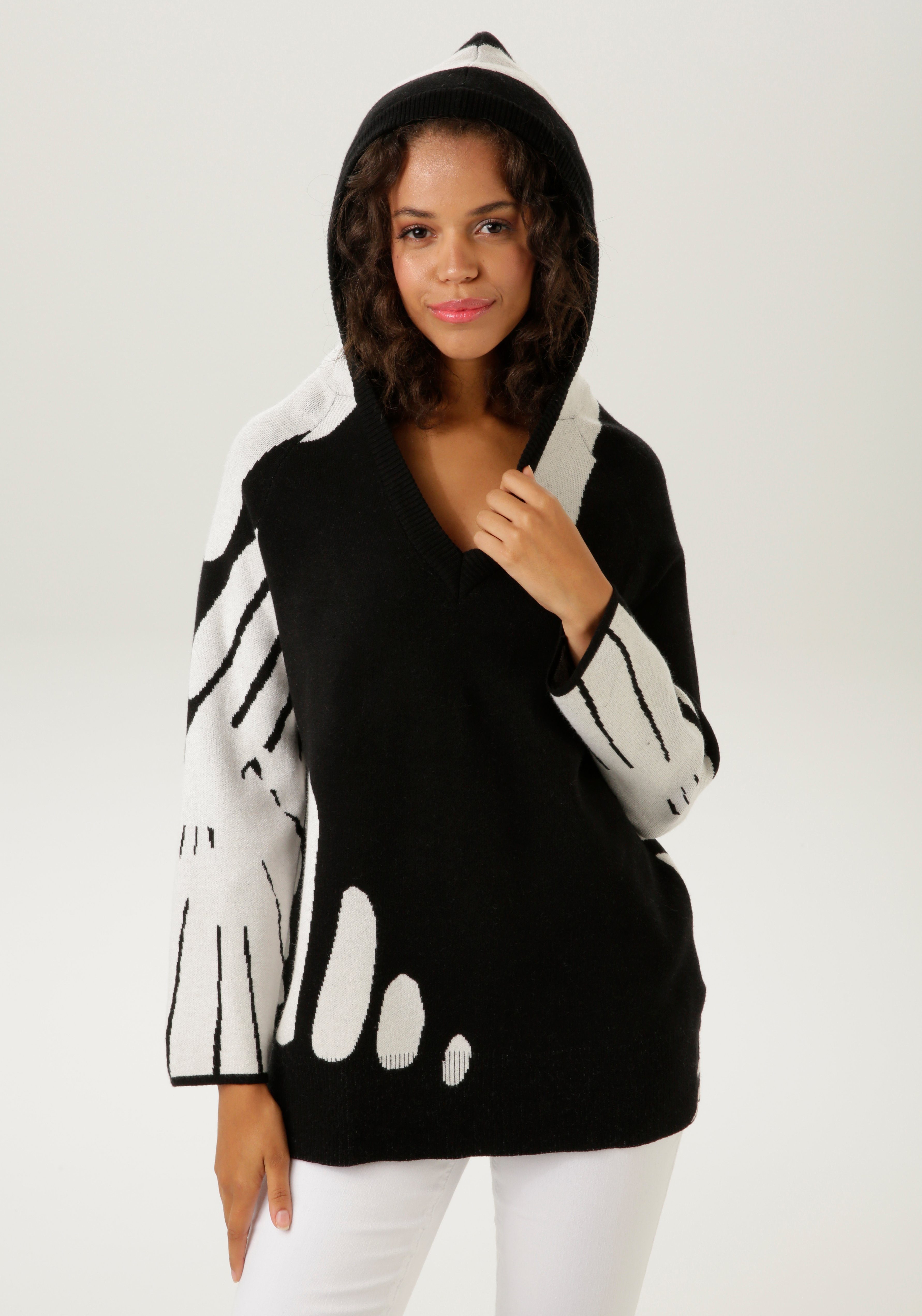 Aniston CASUAL Strickpullover mit Kapuze und günstig online kaufen