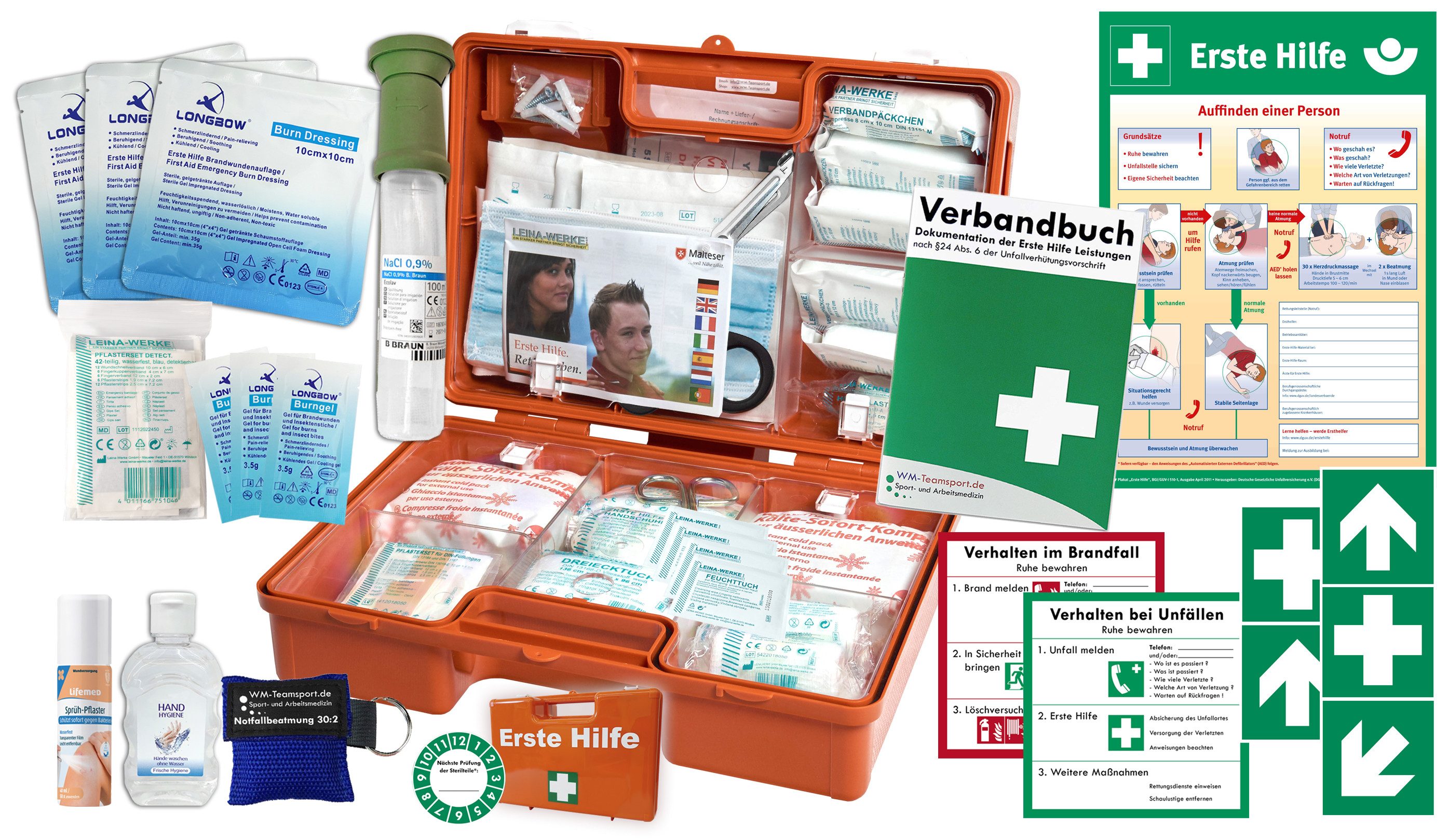 WM-Teamsport Erste-Hilfe-Koffer Erste-Hilfe-Koffer GASTRO M5 Komplettpaket für Betriebe NEUE DIN 13157