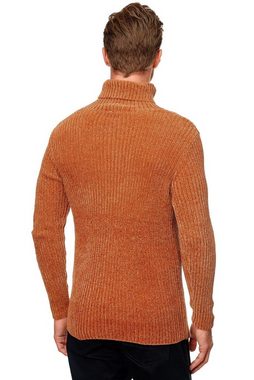 Uniplay Longsleeve Pullover Rollkragen Longsleeves Komfort Retro (1-tlg) 3427 in Mittelbraun