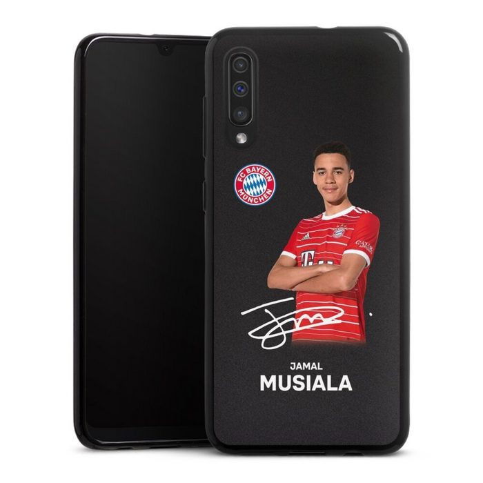 DeinDesign Handyhülle Jamal Musiala Offizielles Lizenzprodukt FC Bayern München Samsung Galaxy A30s Silikon Hülle Bumper Case Handy Schutzhülle