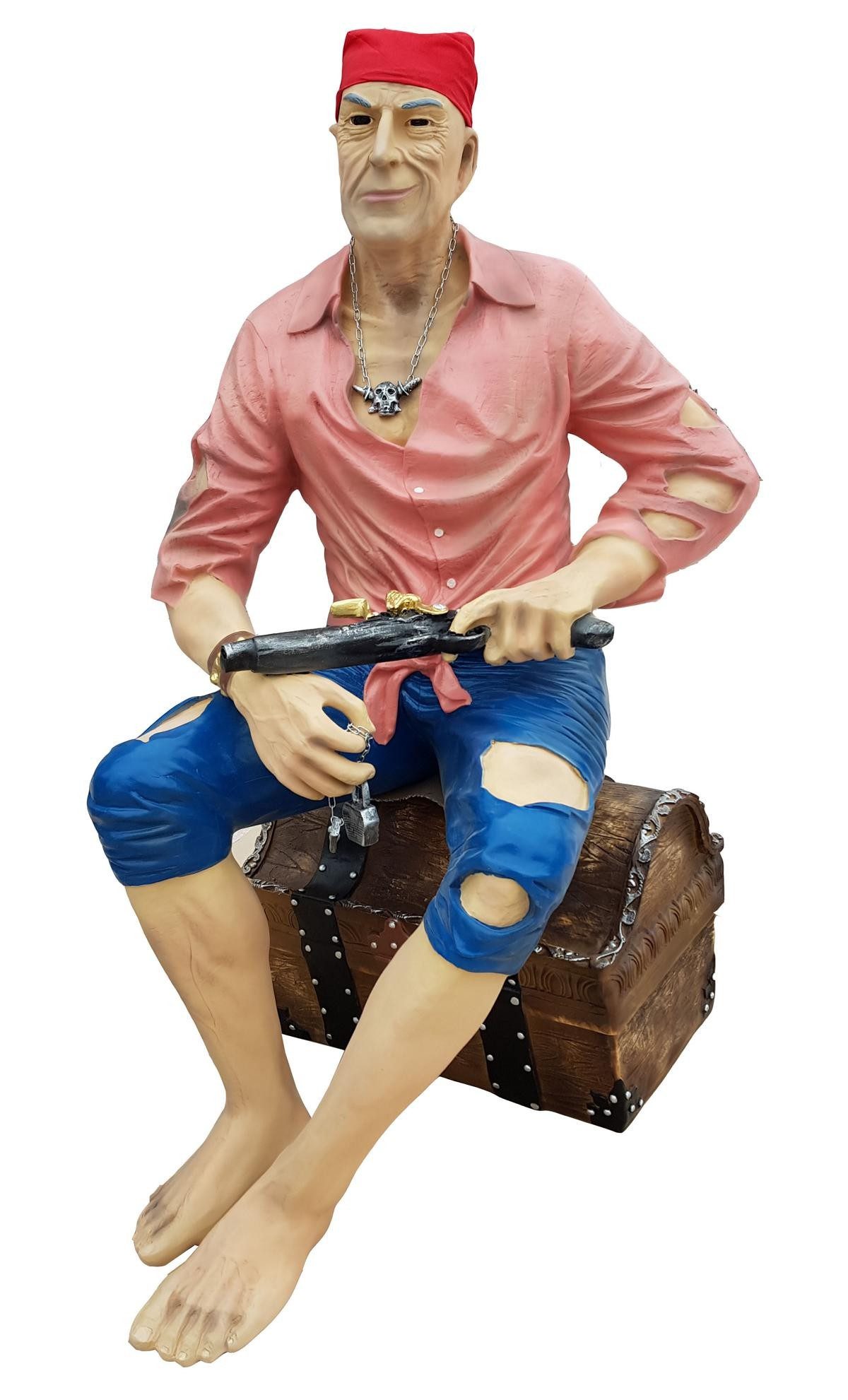Xlmoebel Dekofigur Pirat Figur Statue Skulptur Dekoration 138 cm Außen Deko, Made in Europa