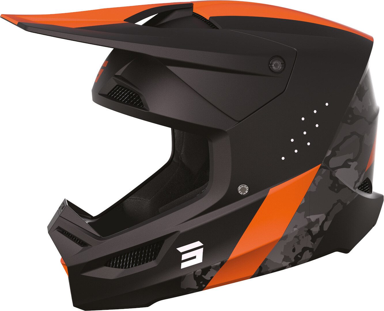 Shot Motocrosshelm Race Camo Motocross Helm, Notfallsystem-Polsterung (EQRS)