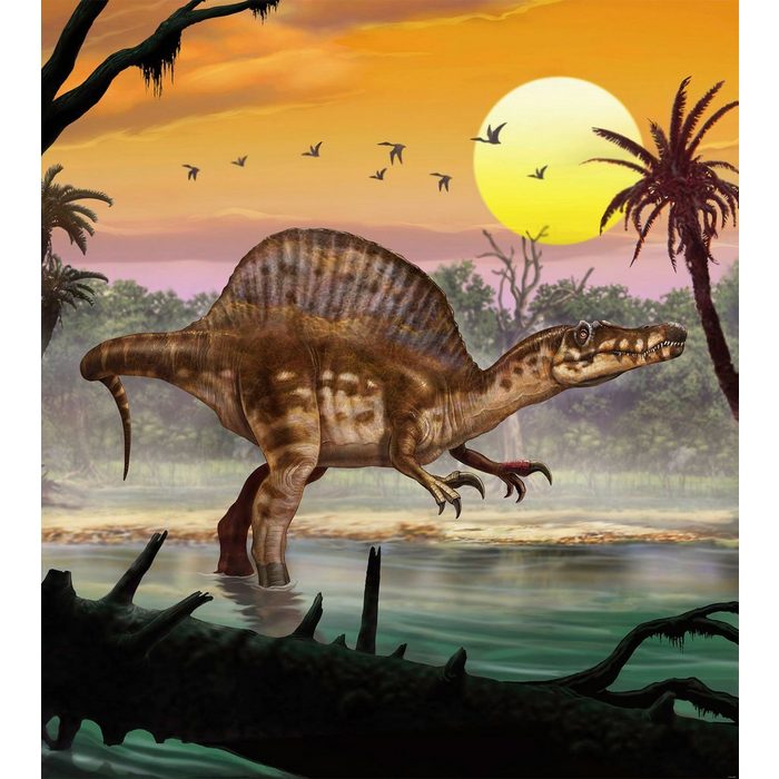 Komar Fototapete Spinosaurus glatt Comic Retro bedruckt mehrfarbig BxH: 250x280 cm