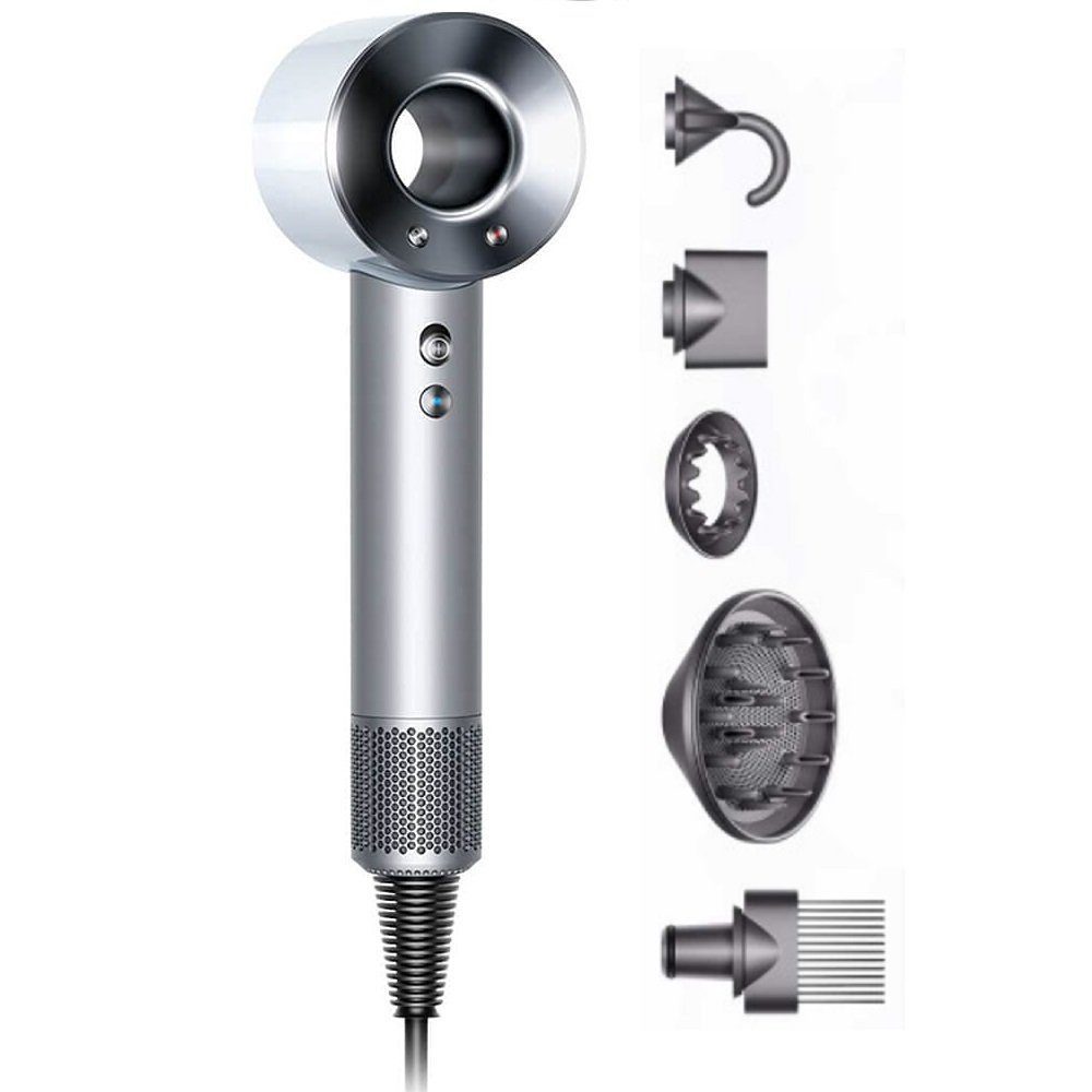 DYSON Haartrockner Supersonic HD07 Haartrockner inkl. 5 Aufsätze, Haarföhn 110000 U/min, 1600,00 W, Haare schonend trocknen, Diffusor, Kammaufsatz, Styling Düse, Ionen Technologie schonendes Styling & gleichmäßige Wärmeverteilung