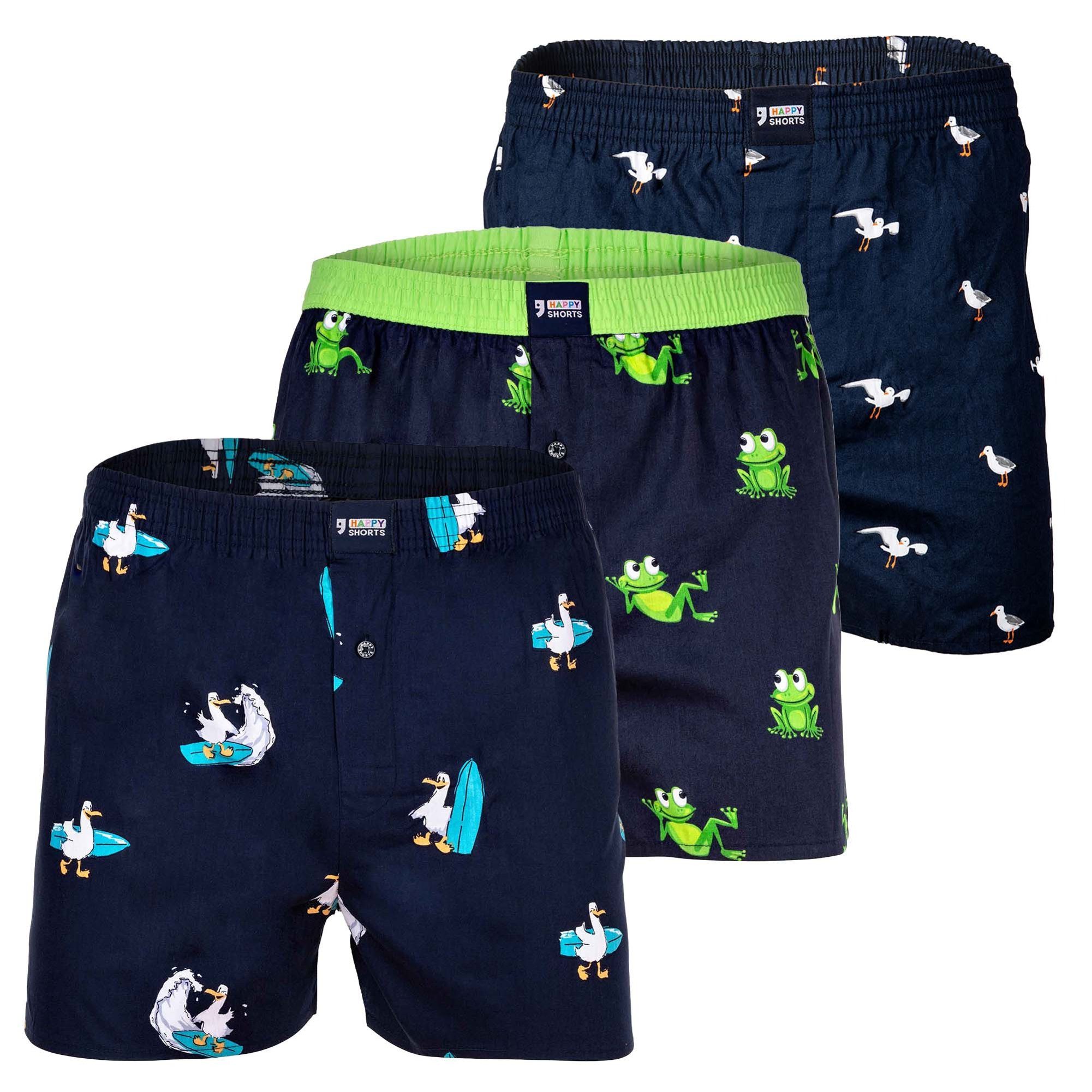 Boxershorts Herren Web-Boxershorts 3er Pack Baumwolle