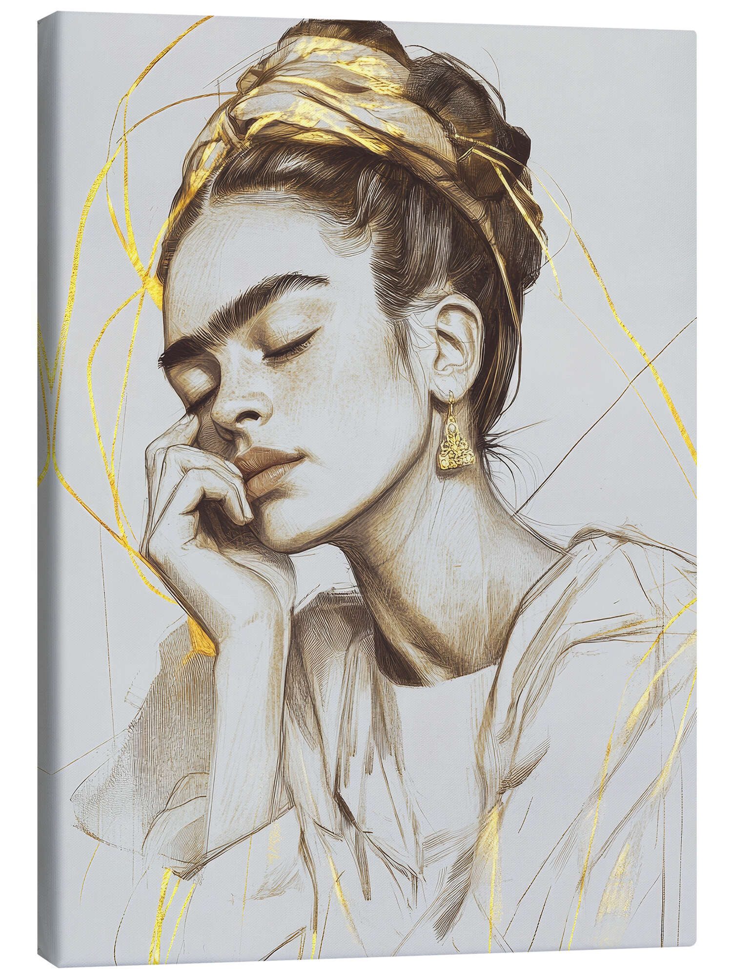 Posterlounge Wandbild Frida Kahlo verträumt, DejaReve, erhältlich als Poste günstig online kaufen