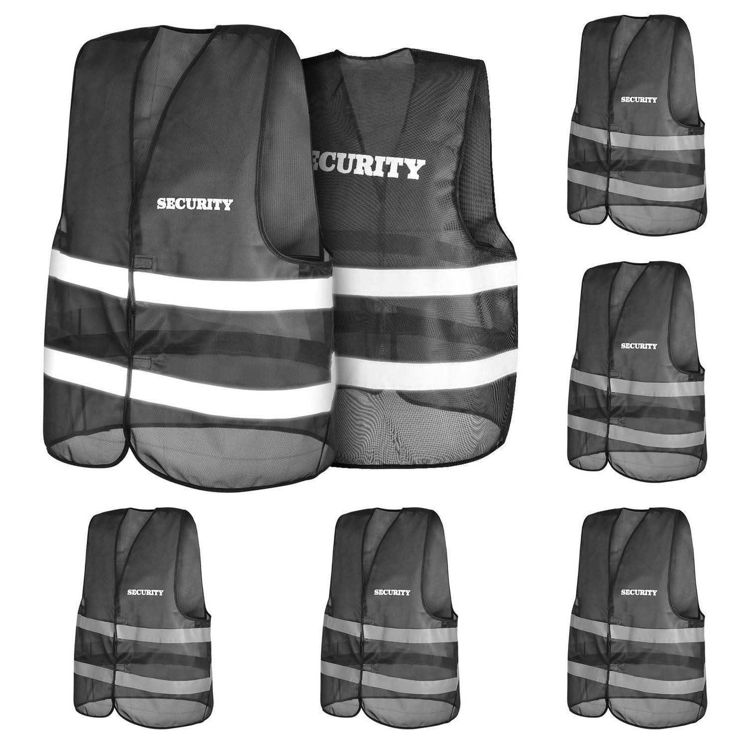 LuxusKollektion Warnweste Warnweste Security schwarz XL