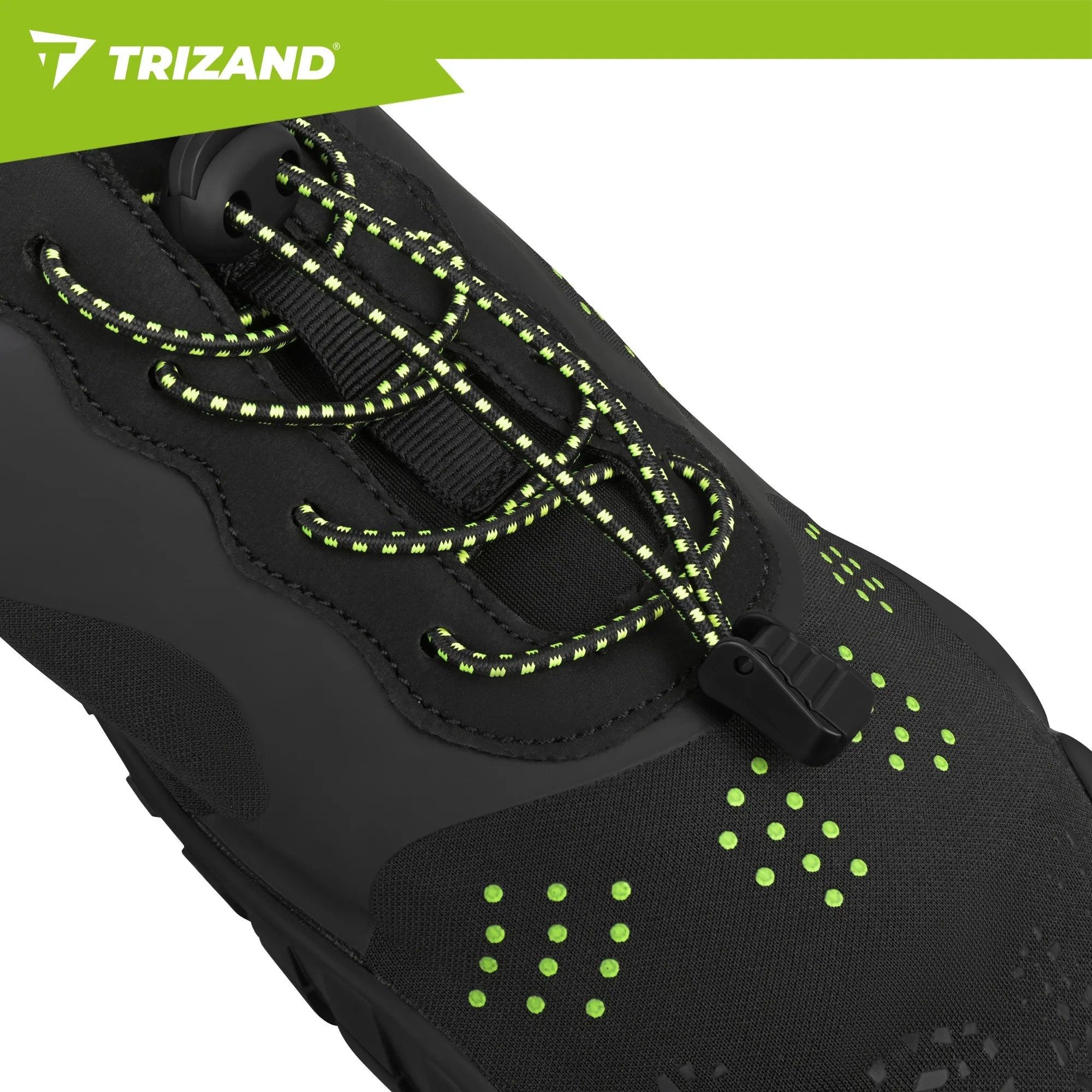 Trizand Badeschuhe Strandschuhe Wassersportschuhe Wasserschuh (Spar-Set, 1-tlg., 45) rutschfest, schnelltrocknend, flexibel, Kordelstopper – Bild 5 von 5