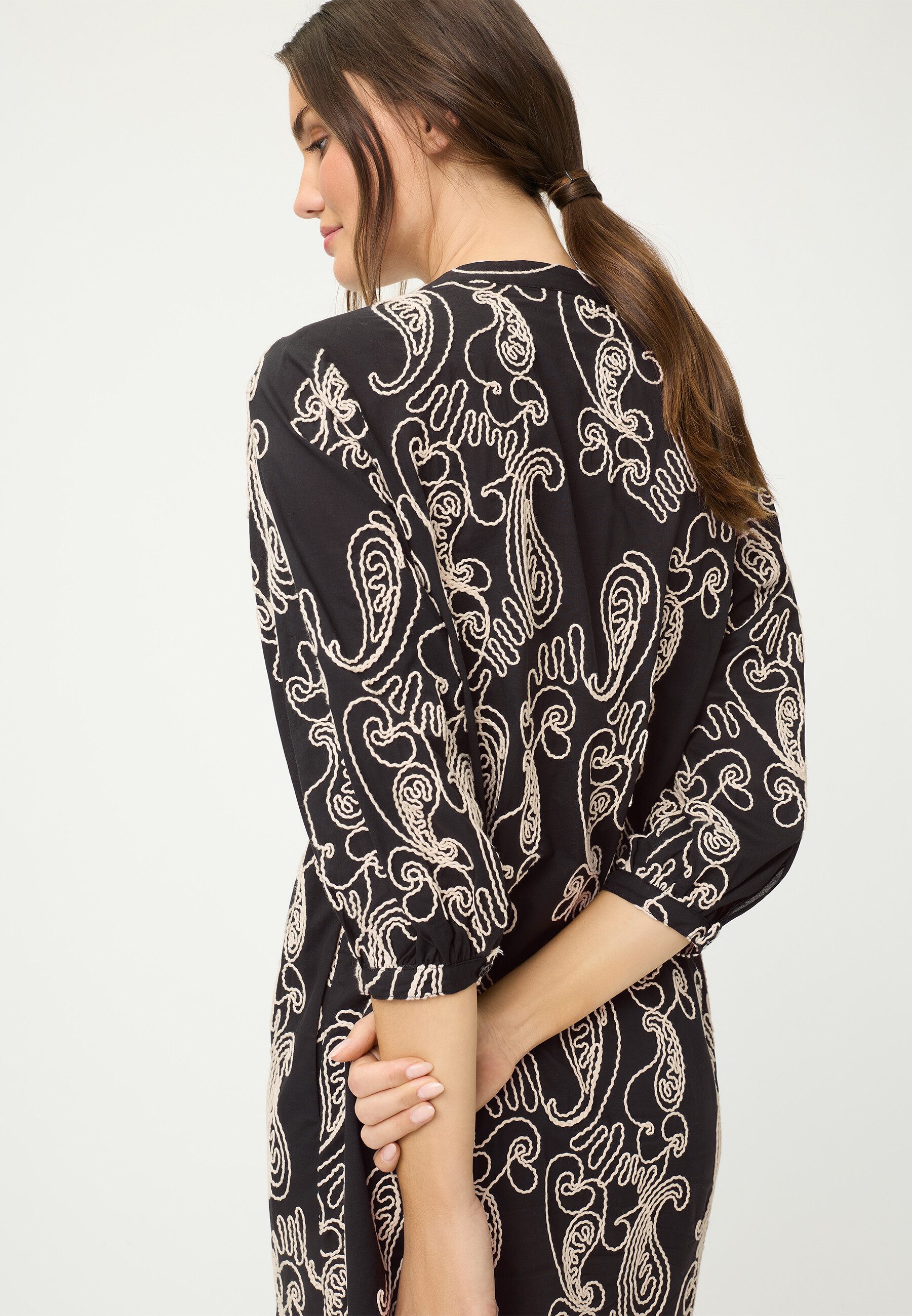Olsen Midikleid mit Allover-Dessin