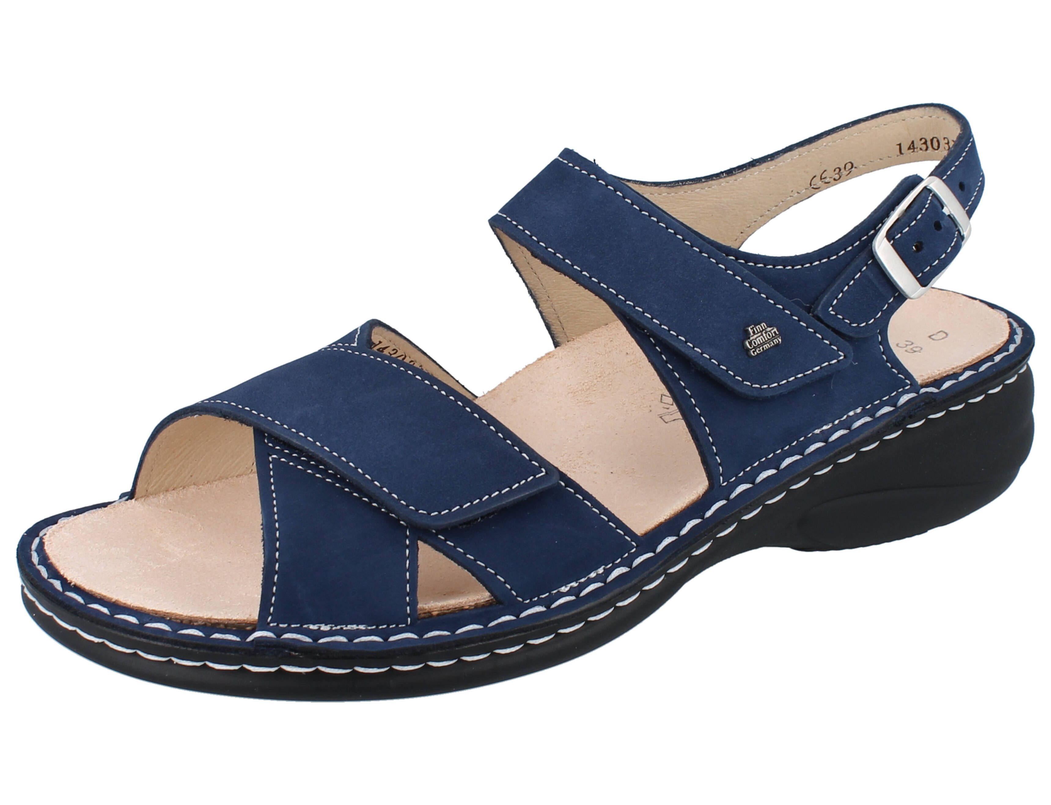 FINN COMFORT Linosa Damen Sandale blau Nubukleder - Größe: 36 Sandale