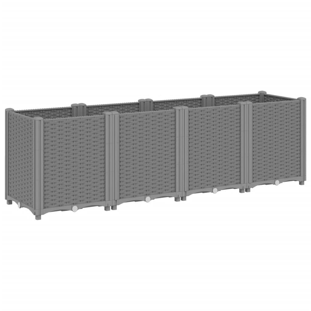 vidaXL Blumentopf Pflanzkübel Hellgrau 160x40x53 cm günstig online kaufen