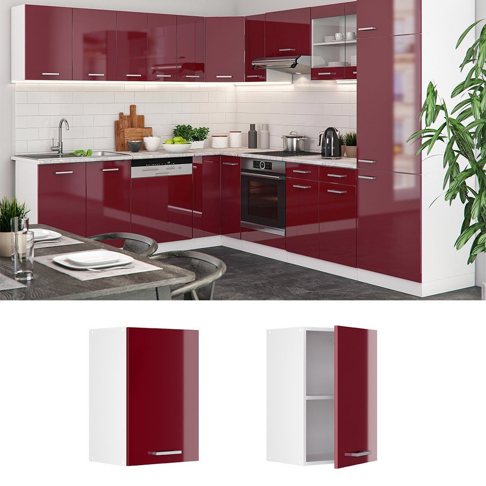 Vicco Hängeschrank R-Line, Bordeaux Hochglanz/Weiß, 40 günstig online kaufen