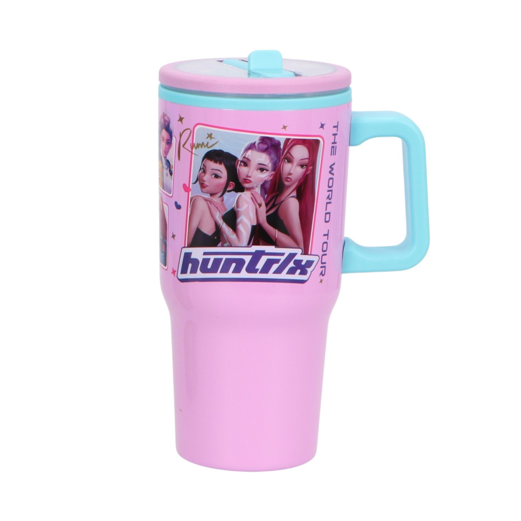 K-Pop Demon Hunters Trinkflasche Kinder Flasche 640 ml mit Motiv für Schule Freizeit und unterwegs