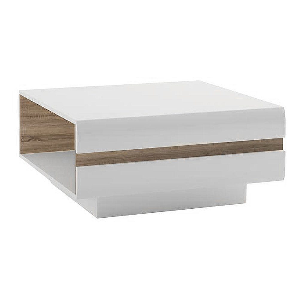 Lomadox Couchtisch LEGNICA-129, Wohnzimmer in weiß Hochglanz mit Trüffel Ei günstig online kaufen