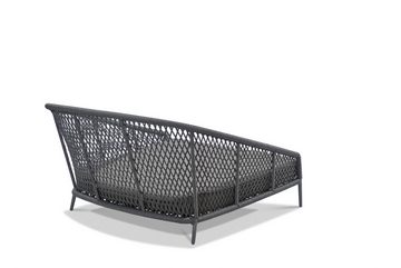 Musterring Gartenlounge-Bank Musterring Ibiza Sonnenbett schwarz/grau Aluminium 149x156x86 cm (1)