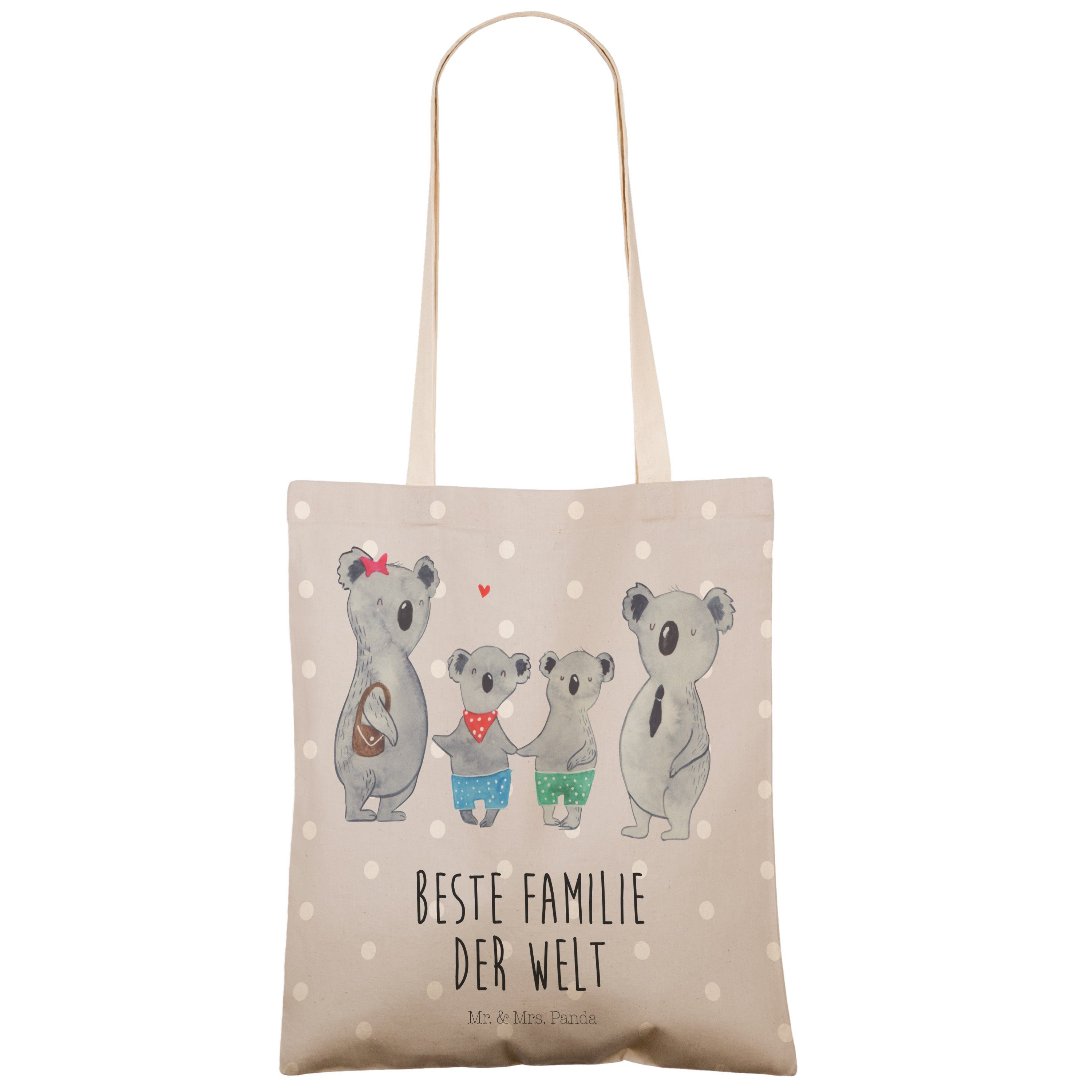 Grau Familie Beutel, Koala Panda Mrs. Tragetasche zwei & Geschenk, - (1-tlg) Mr. - Familienleben, Pastell