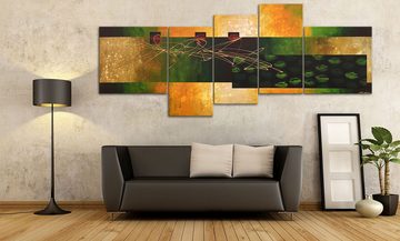 WandbilderXXL XXL-Wandbild Summer Rain 240 x 100 cm, Abstraktes Gemälde, handgemaltes Unikat