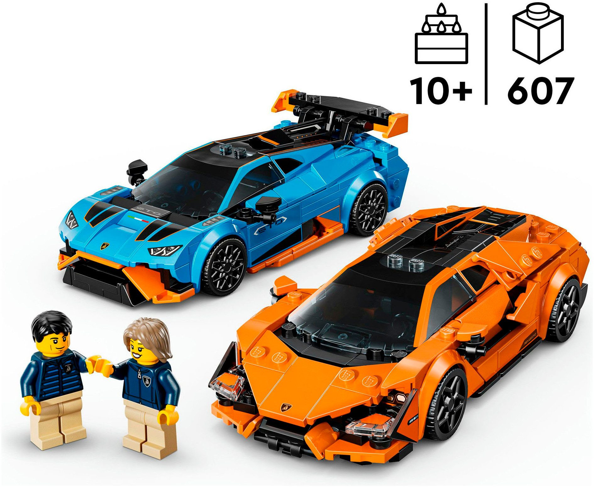 LEGO® Lamborghini Revuelto und Huracán STO (77238), LEGO Speed Champions Konstruktionsspielsteine, (607 St), Made in Europe
