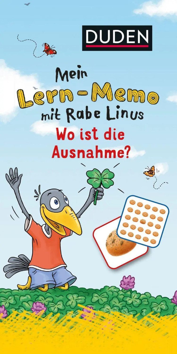 Duden Spiel Mein Lern-Memo mit Rabe Linus - Wo ist die Ausnahme?