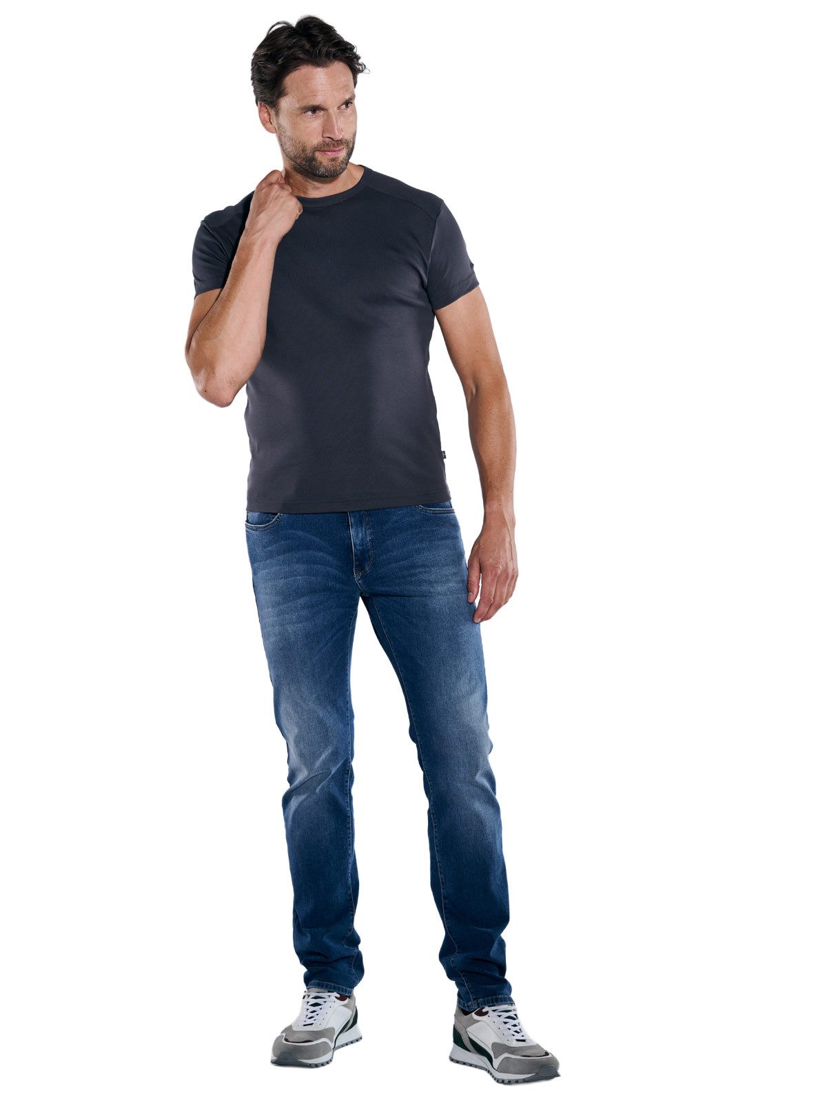 Engbers T-Shirt Herren Basic-Shirt "My Favorite" organic, Saphirblau