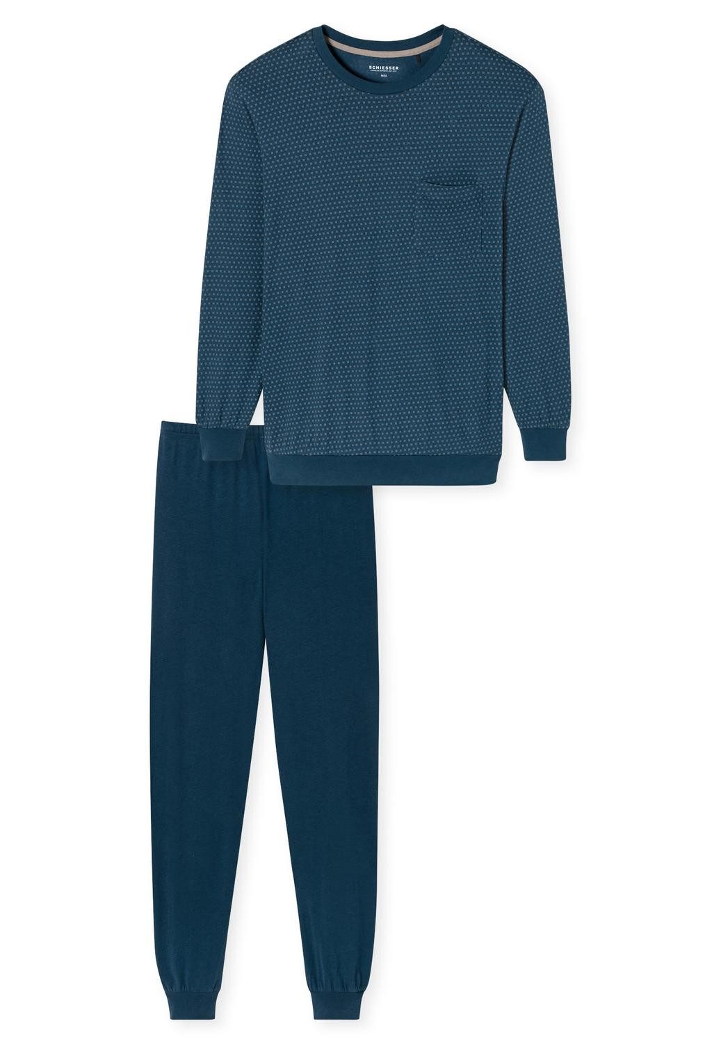 Schiesser Damen Schlafanzug Set 3/4 lang kurz Baumwolle Modal