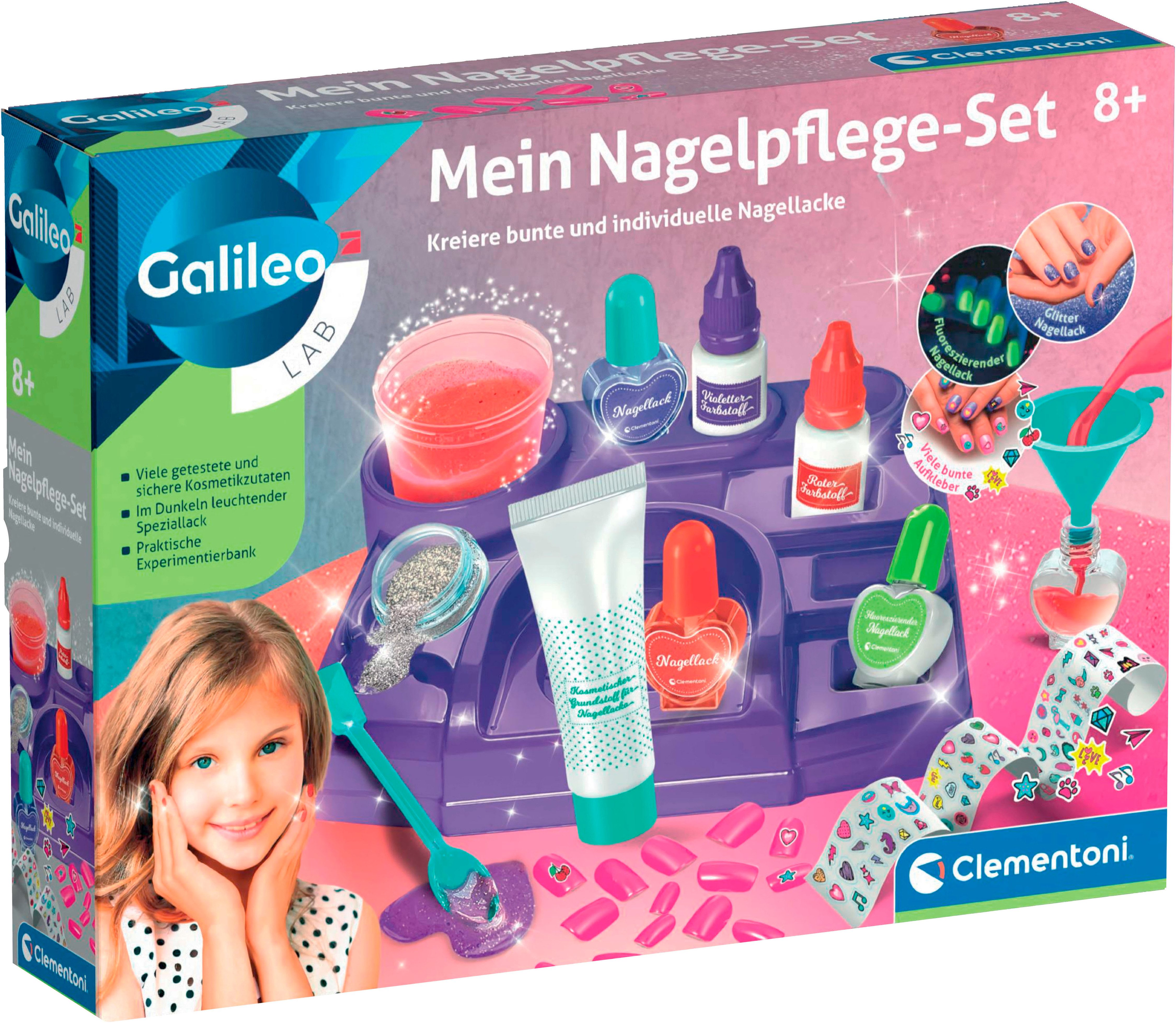 Clementoni® Experimentierkasten Galileo Lab, Mein Nagelpflege-Set, Made in Europe