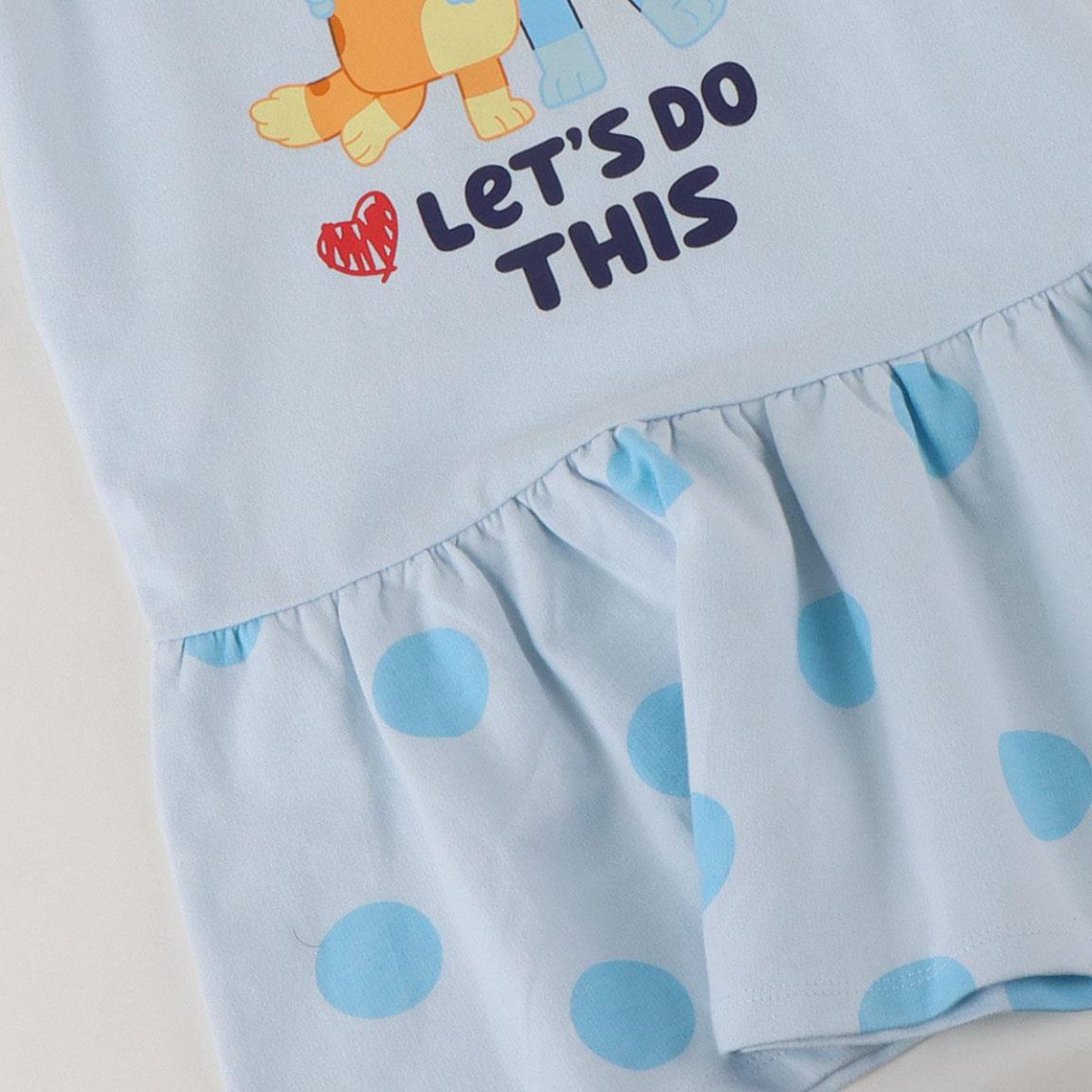 Cerda Bodykleid Bluey Kinder Kleid – French Terry 100 % Baumwolle Freizeitkleid