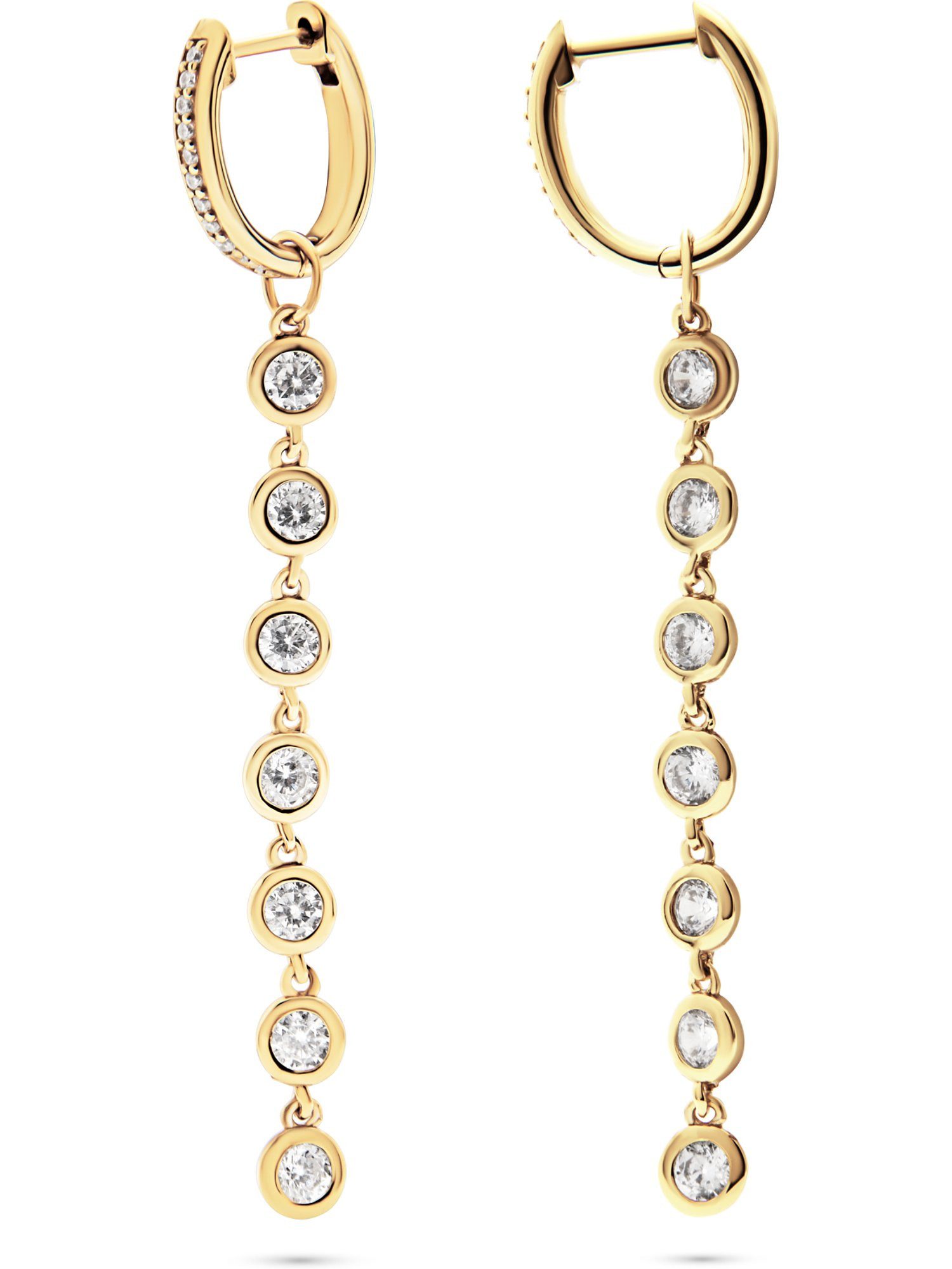 FAVS Paar Ohrhänger FAVS Damen-Ohrhänger 925er Silber 22 Zirkonia