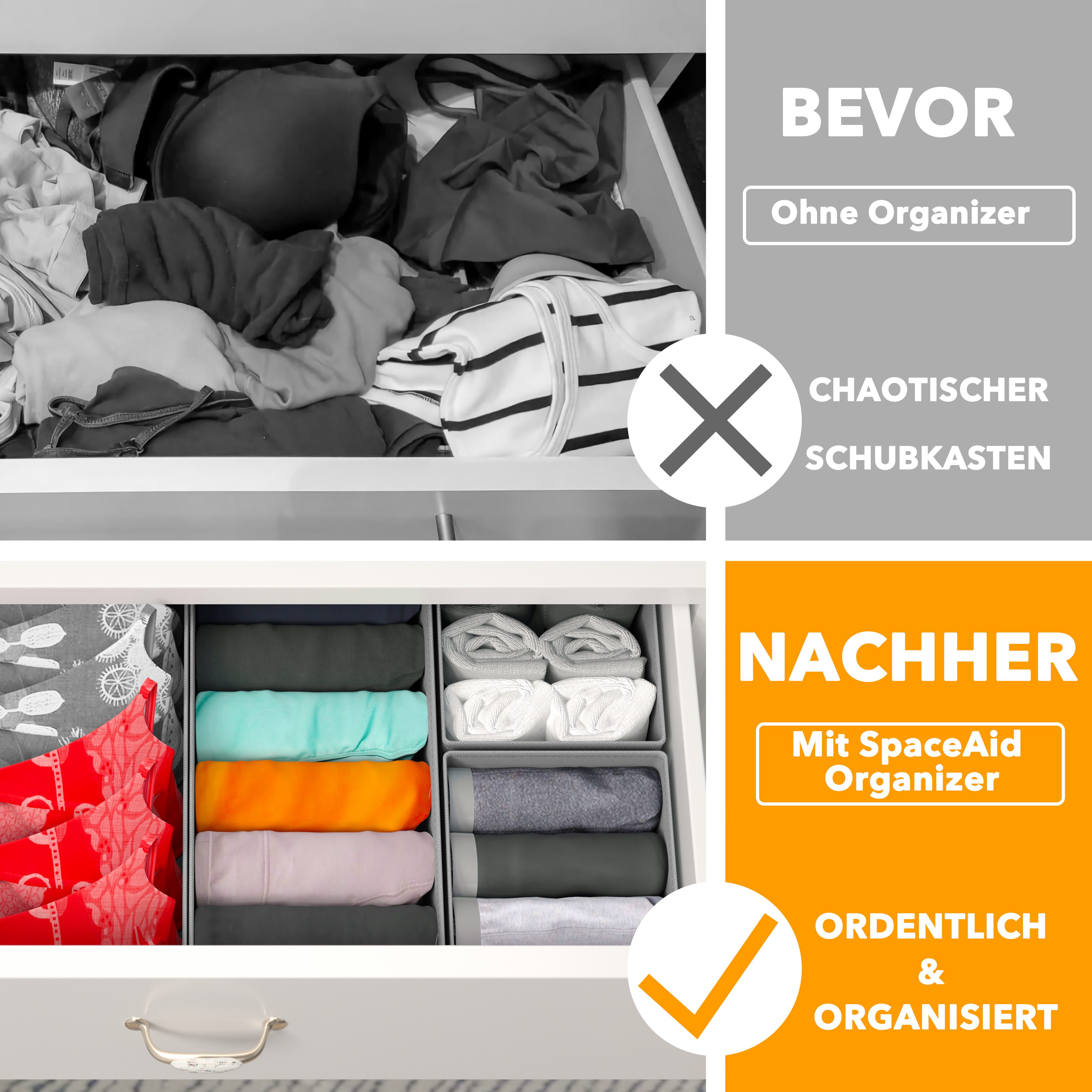 SpaceAid Auflagenbox 12 er Schubladen Organizer (Unterwäsche Organizer), Fa günstig online kaufen