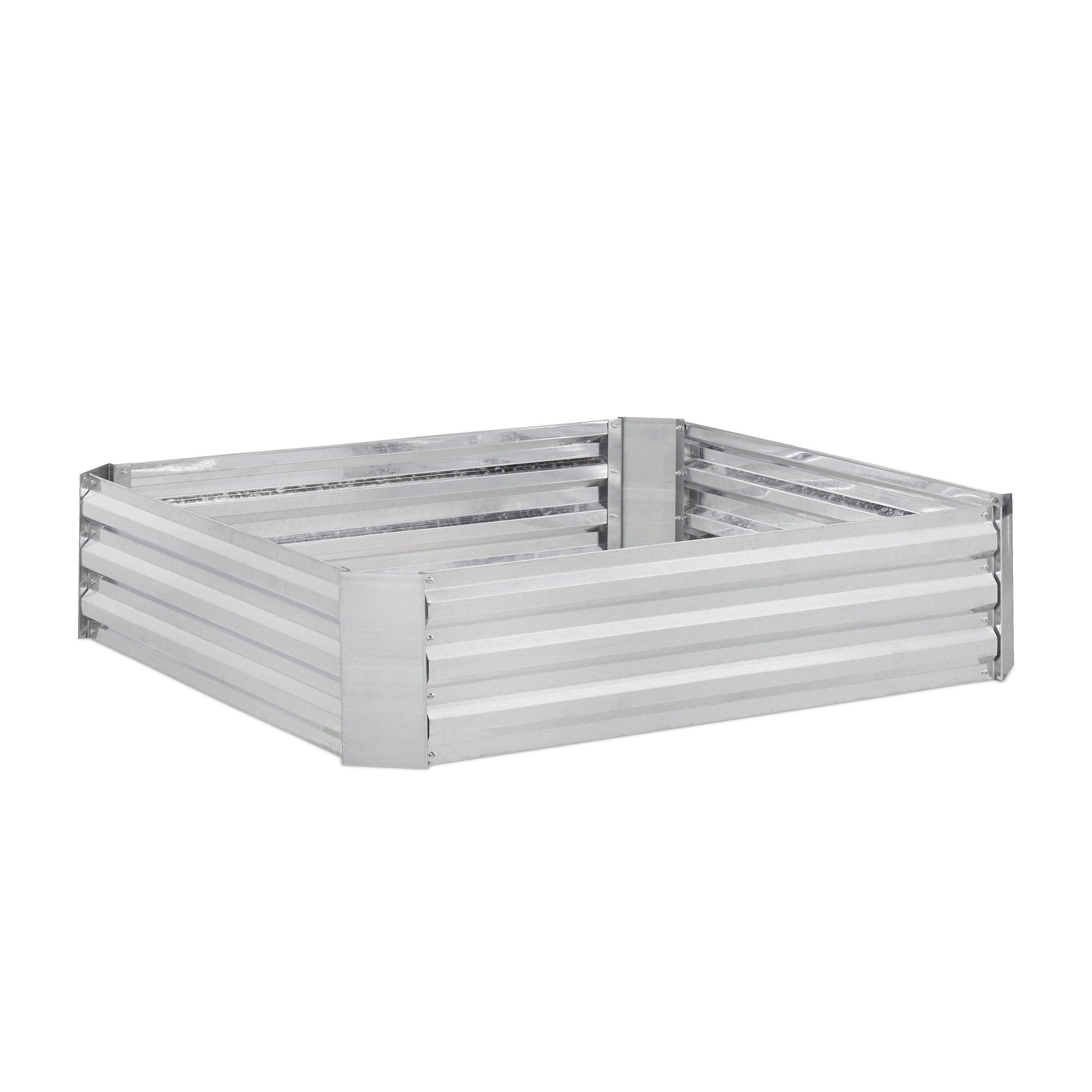 relaxdays Hochbeet aus Metall (1 St), Grau