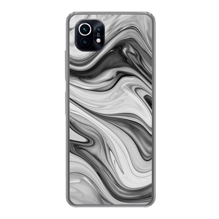 MuchoWow Handyhülle Marmor - Muster - Grau - Marmoroptik - Schwarz Phone Case Handyhülle Xiaomi Mi 11 Silikon Schutzhülle