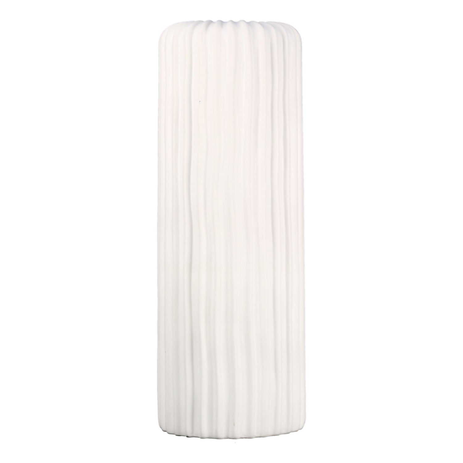 GILDE Dekovase FJORD Vase - weiß - Keramik - H. 46cm - Dekovase - Wohnzimmer (1 Stück), Elegante Blumenvase - Perfekte Tischdeko - Vasen für jede Deko