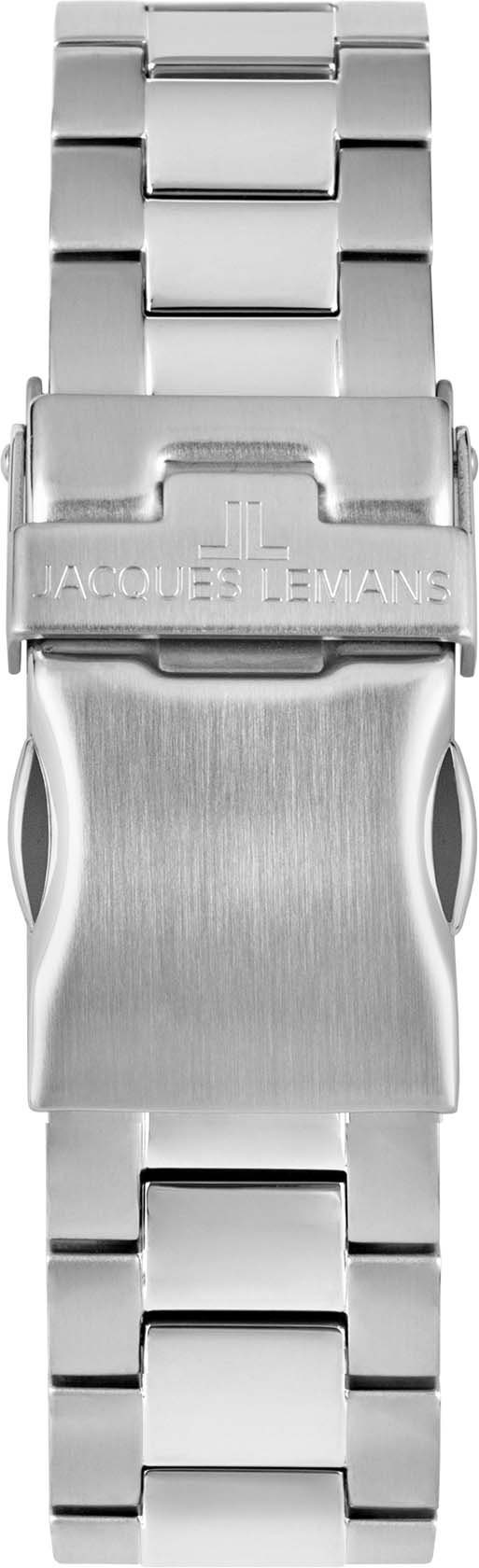 Jacques Lemans Chronograph Barcelona 42-2C, Quarzuhr, Armbanduhr, Herrenuhr, Edelstahlarmband,bis 10 bar wasserd.