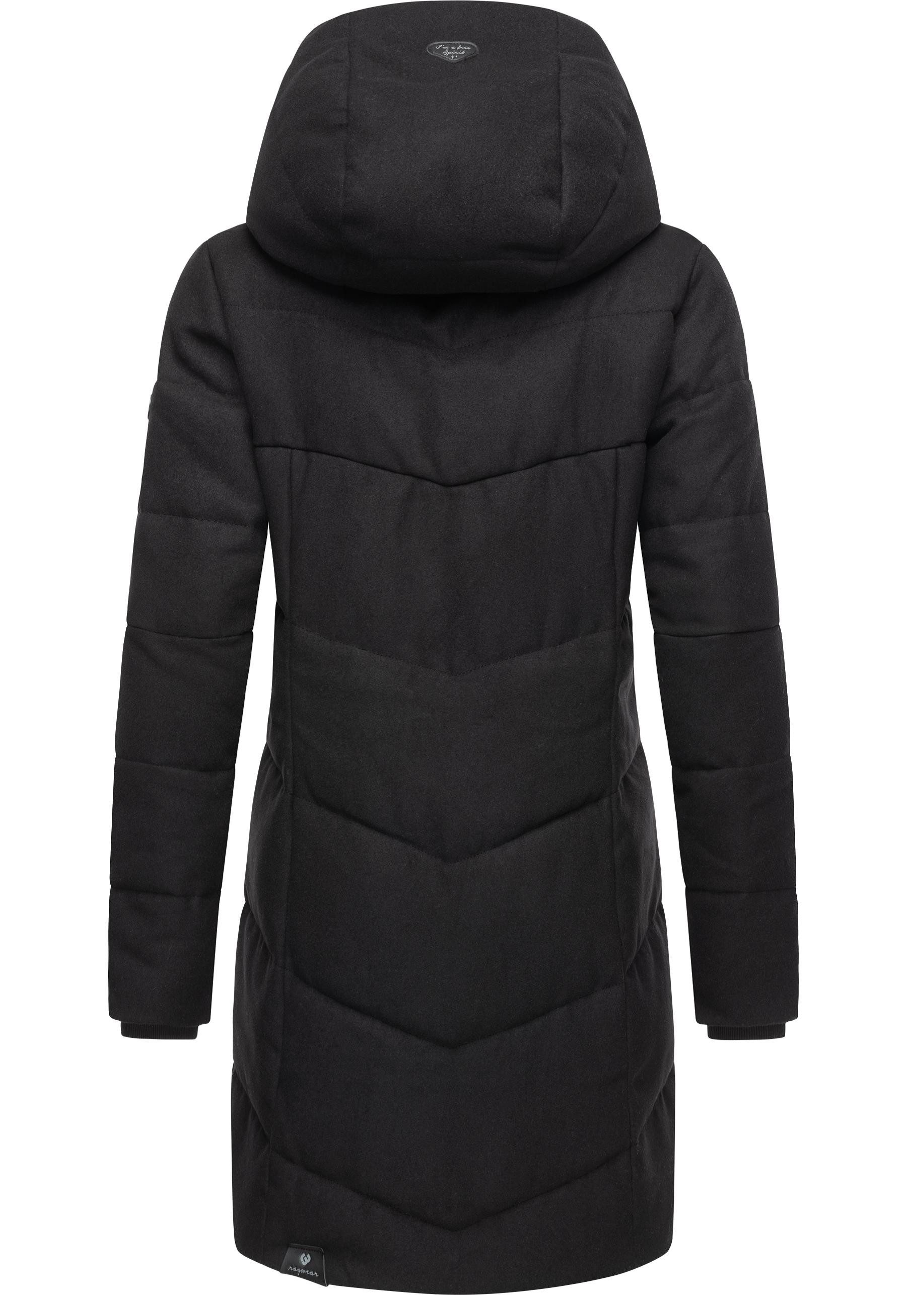 Ragwear Wintermantel Pavla Coat stylischer Damen Steppmantel in Woll-Optik