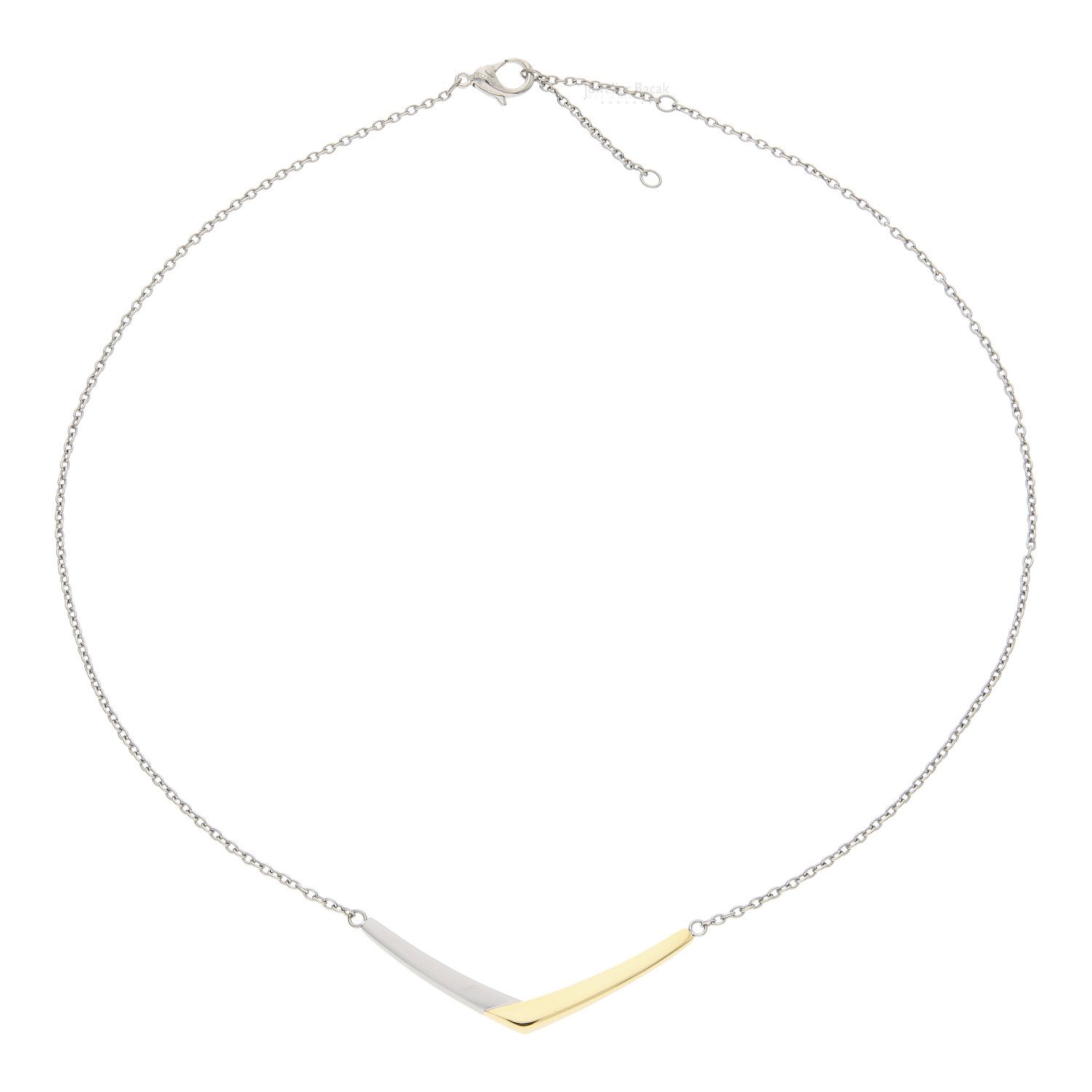Boccia Kette mit Anhänger Boccia Collier 08046-02 Titan bicolor vergoldet (1-tlg)